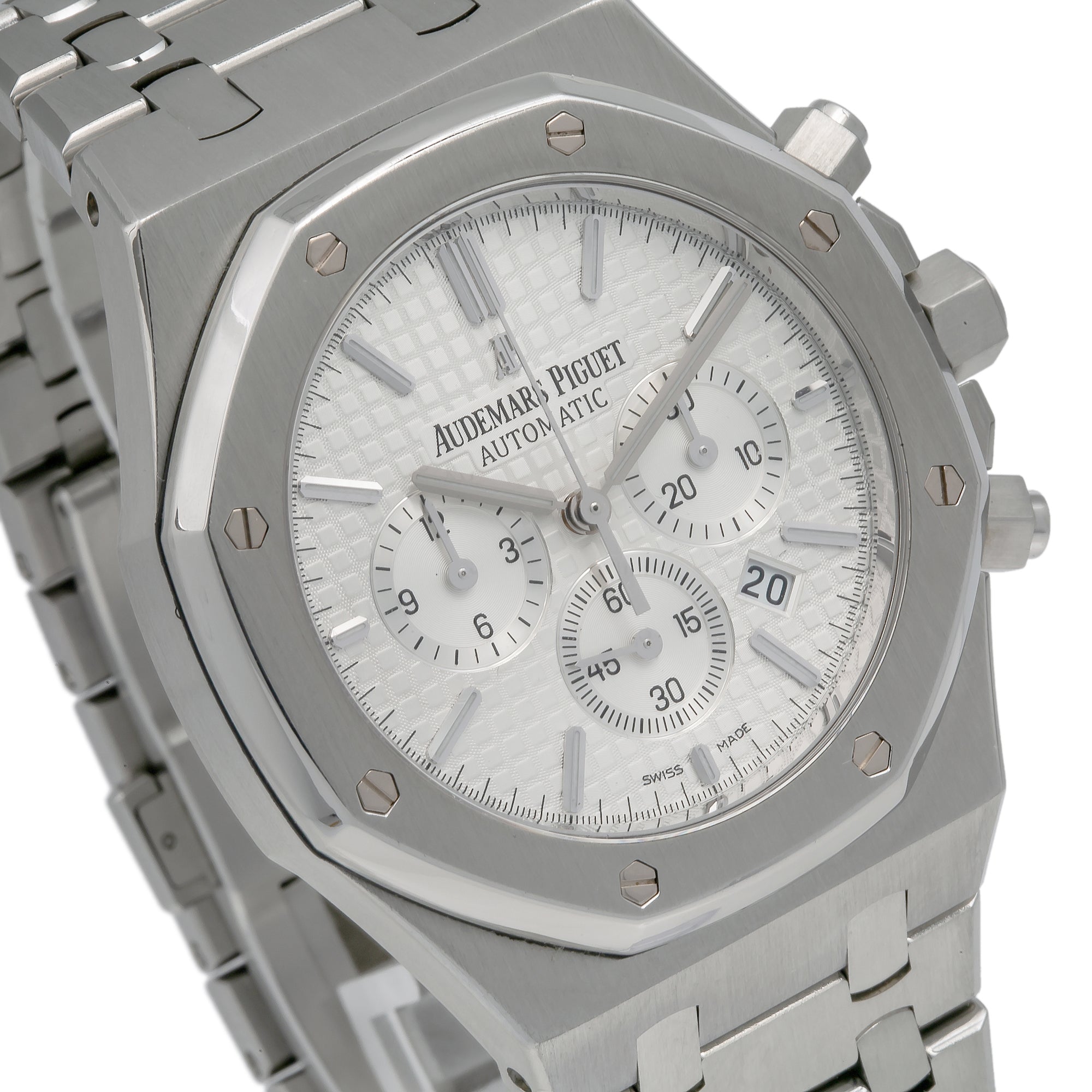 Audemars Piguet Royal Oak Chronograph 26320ST 41mm White Dial With Stainless Steel Bracelet-Audemars Piguet-JD Watches NY