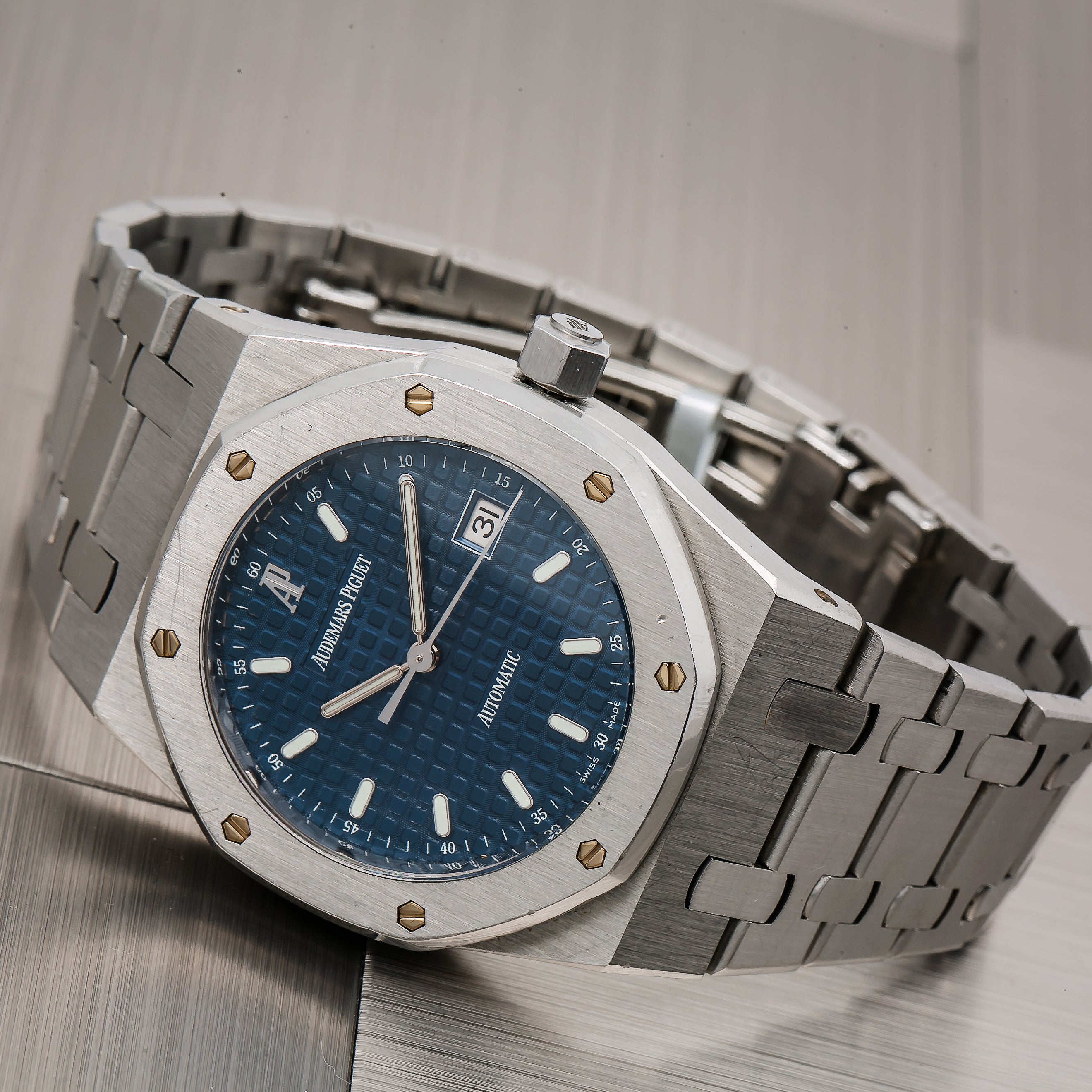 Audemars Piguet Royal Oak Lady 67650ST 33MM Blue Dial With Stainless Steel Bracelet-Audemars Piguet-JD Watches NY