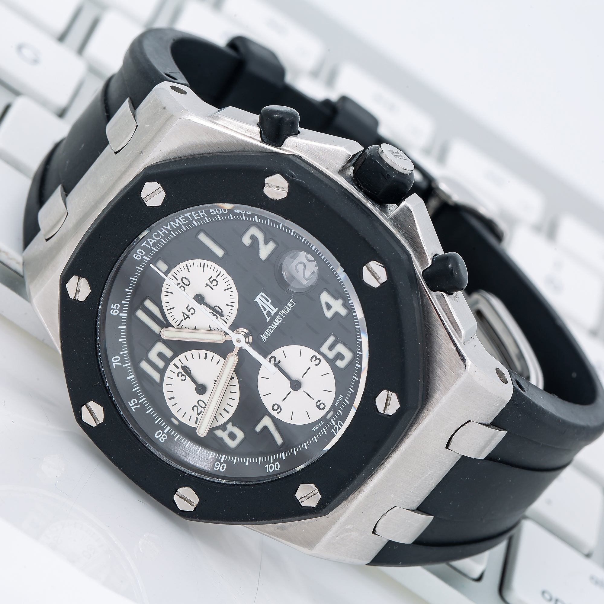 Audemars Piguet Royal Oak Offshore Chronograph 25940SK 42MM Black Dial With Rubber Bracelet-Audemars Piguet-JD Watches NY