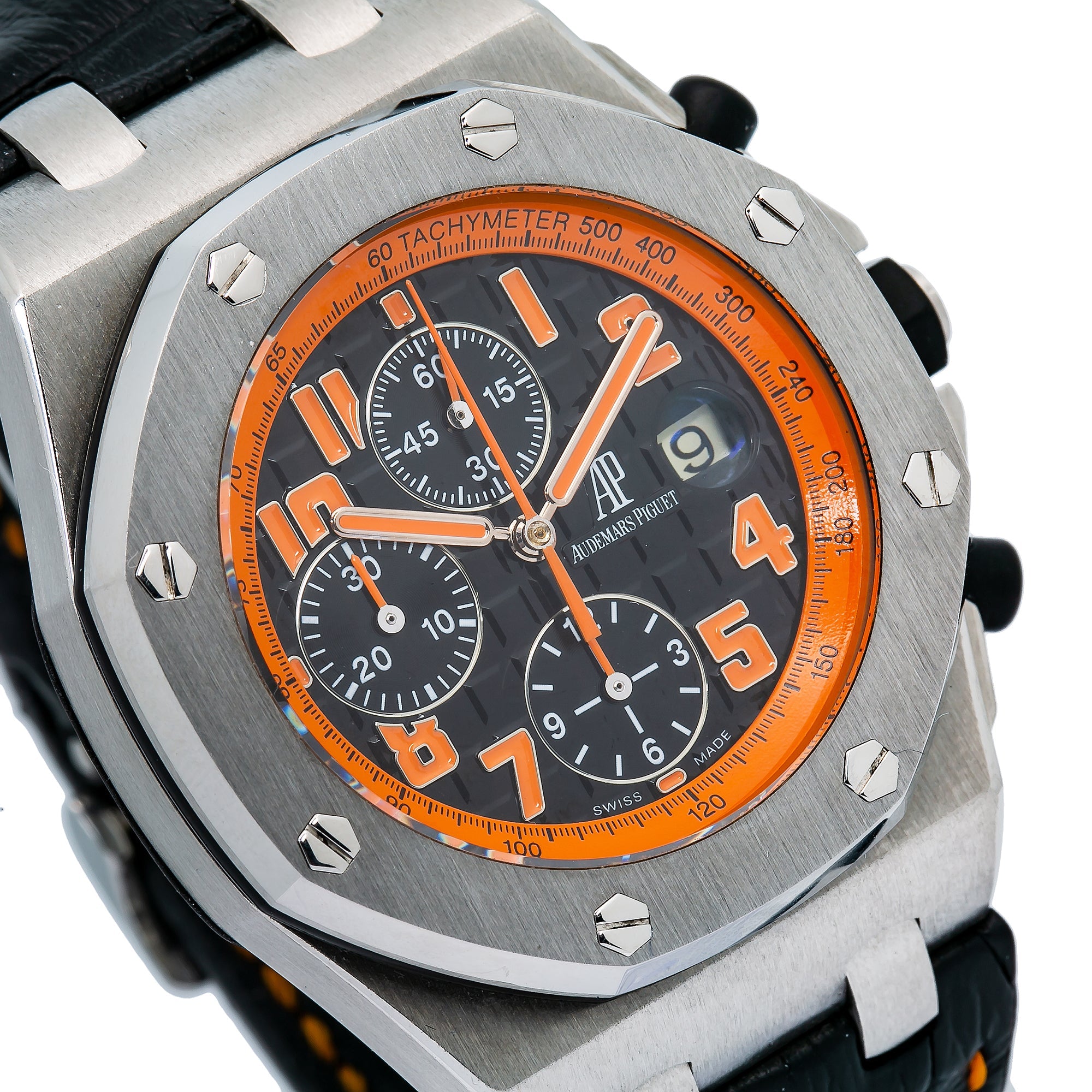 Audemars Piguet Royal Oak Offshore Chronograph 26170ST 42MM Black Dial With Leather Horn Back Bracelet-Audemars Piguet-JD Watches NY