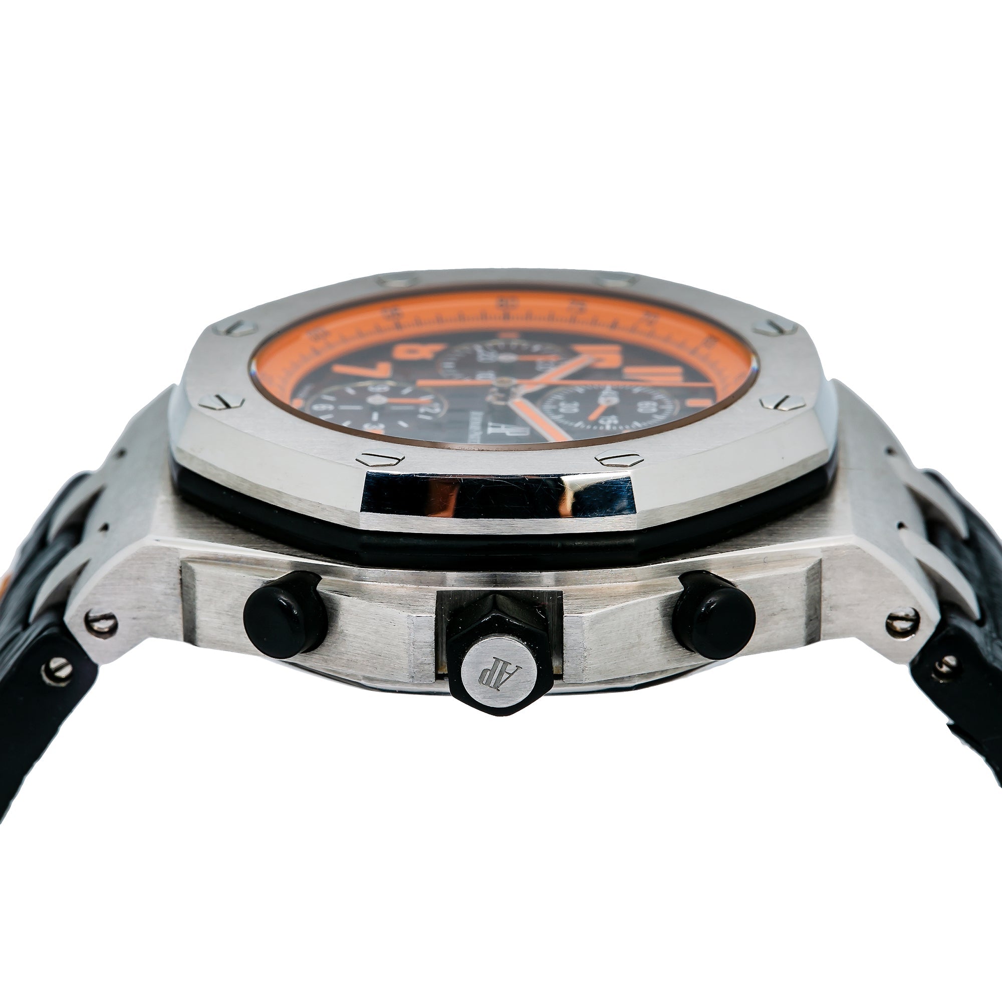 Audemars Piguet Royal Oak Offshore Chronograph 26170ST 42MM Black Dial With Leather Horn Back Bracelet-Audemars Piguet-JD Watches NY