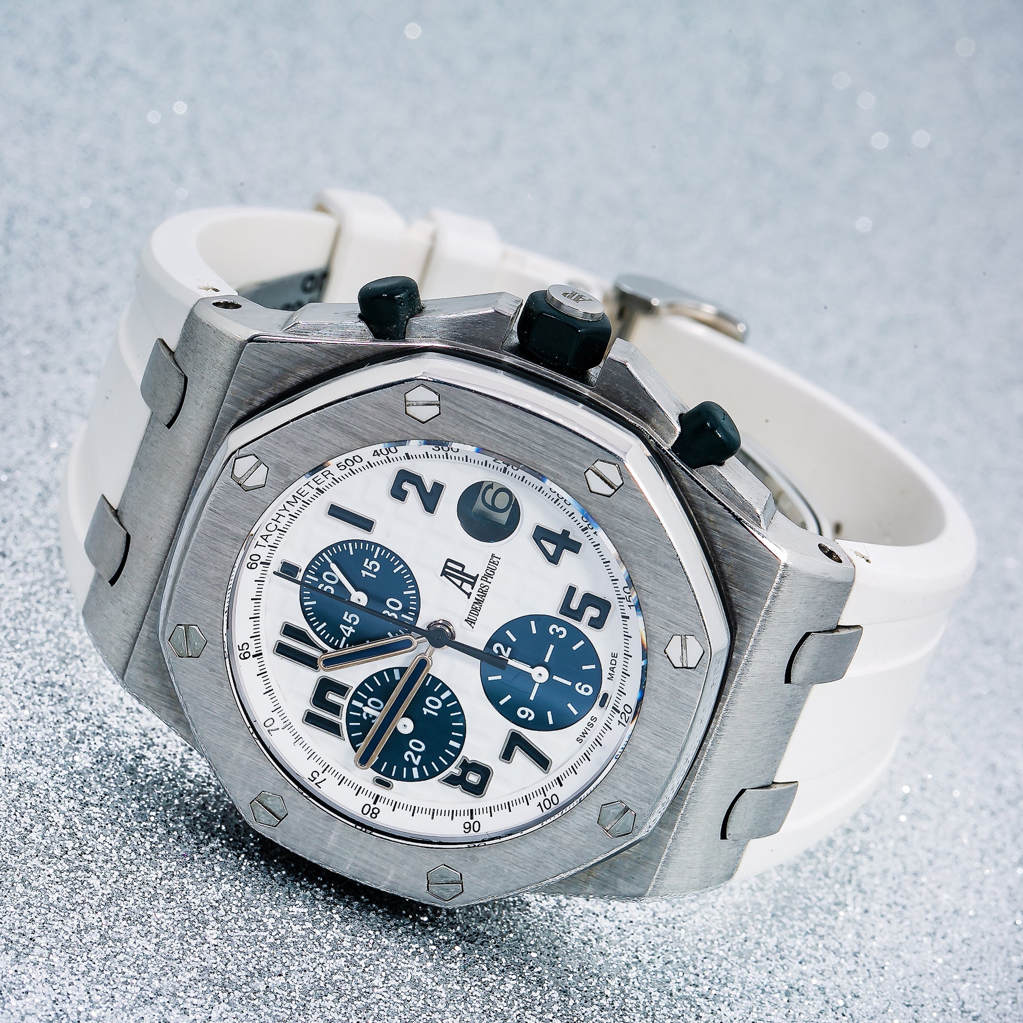 Audemars Piguet Royal Oak Offshore Chronograph 26170ST White Dial With Rubber Bracelet-Audemars Piguet-JD Watches NY