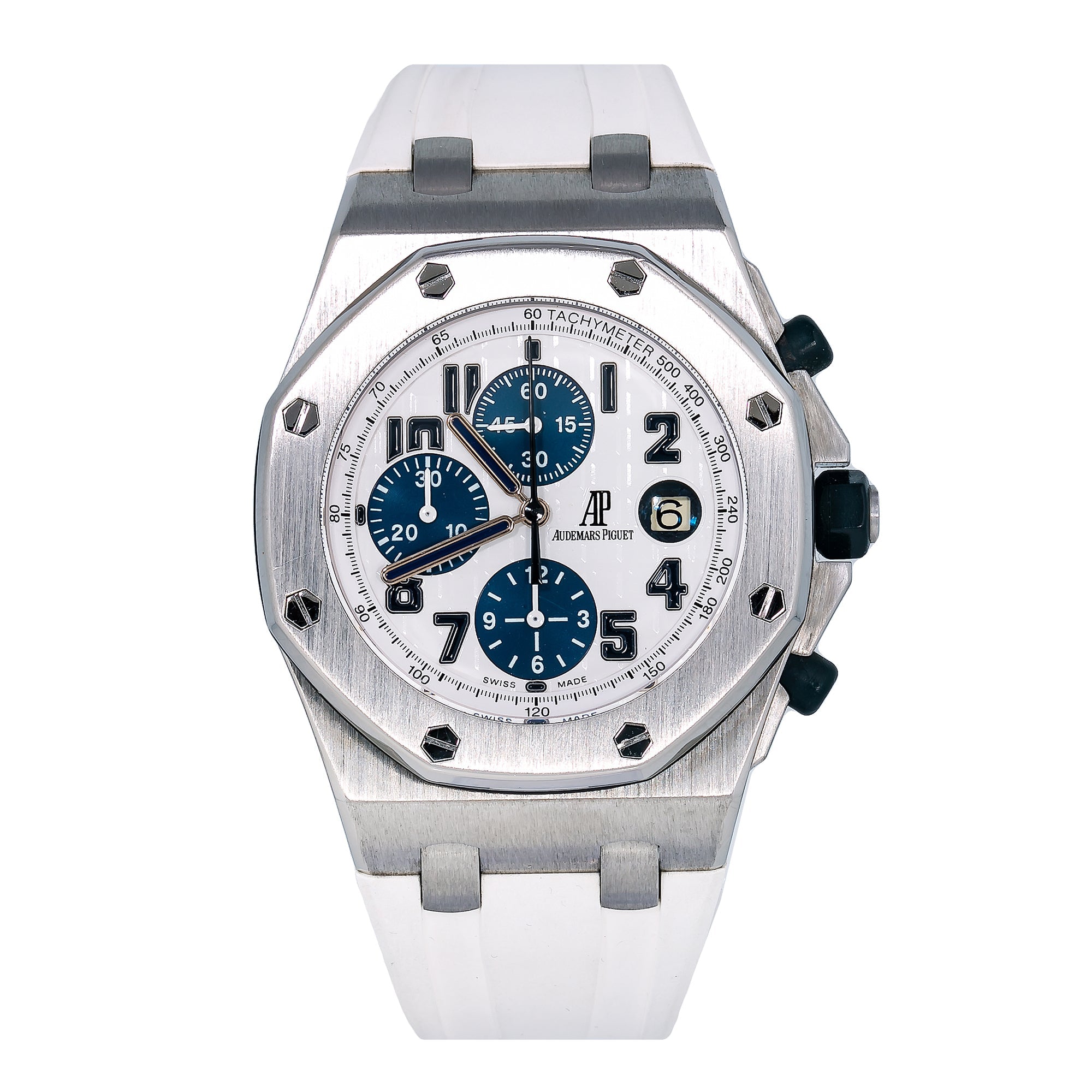 Audemars Piguet Royal Oak Offshore Chronograph 26170ST White Dial With Rubber Bracelet-Audemars Piguet-JD Watches NY