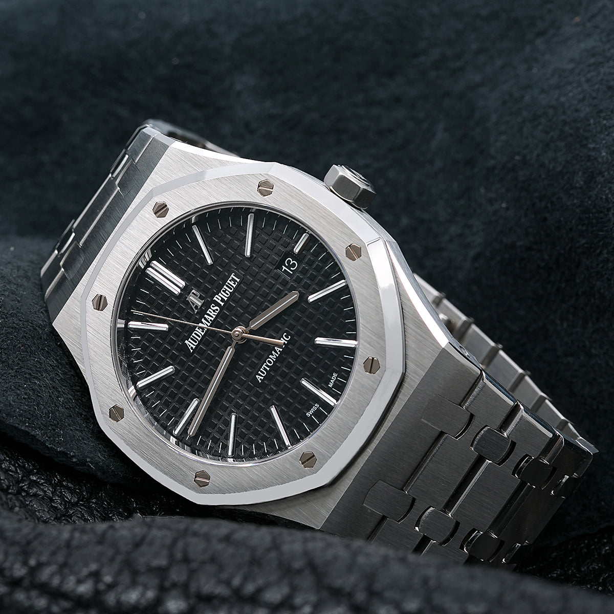 Audemars Piguet Royal Oak Self Winding 15400ST 41MM Black Dial With Stainless Steel Bracelet-Audemars Piguet-JD Watches NY