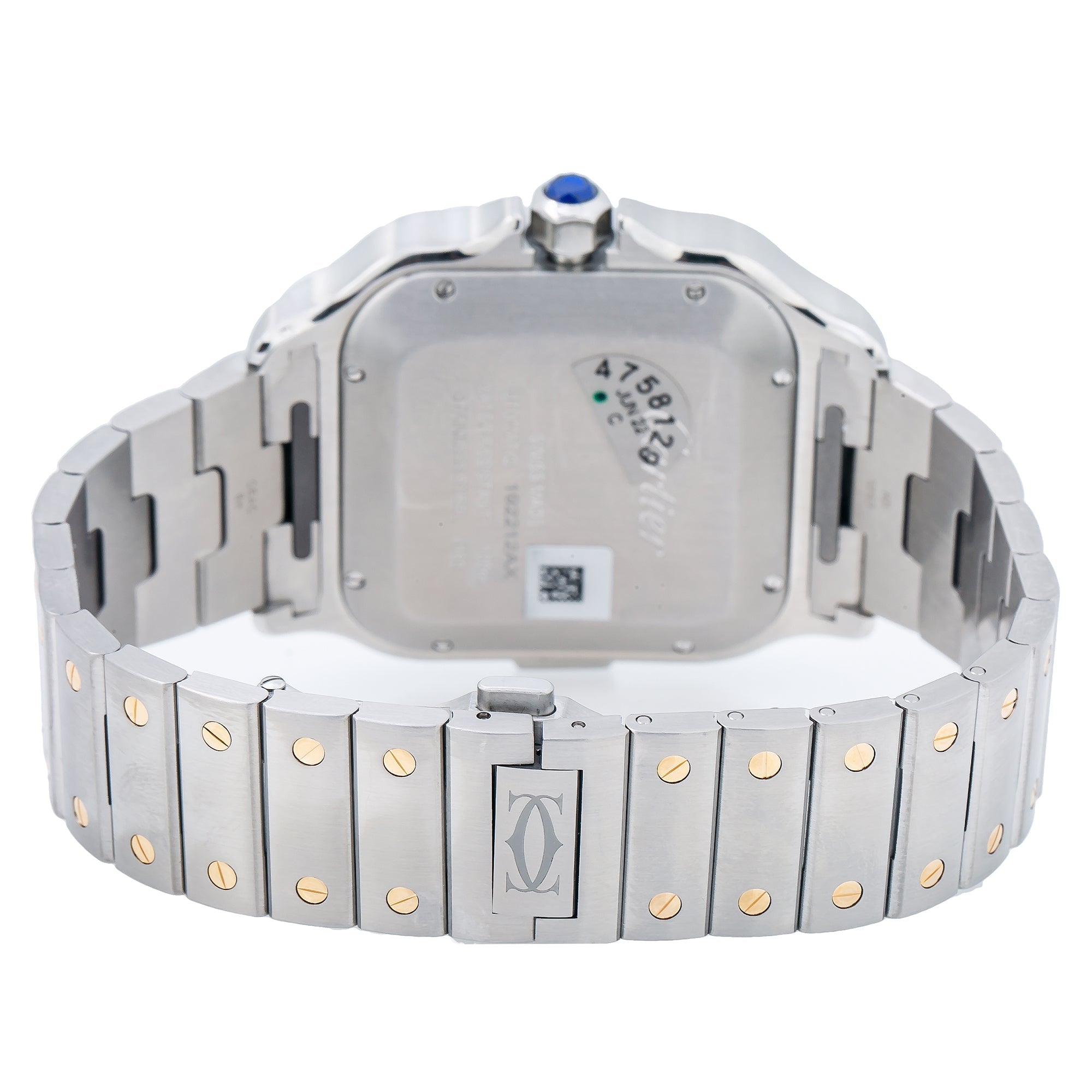 Cartier Santos W2SA0008 43mm White Dial With Two Tone Bracelet-Cartier-JD Watches NY