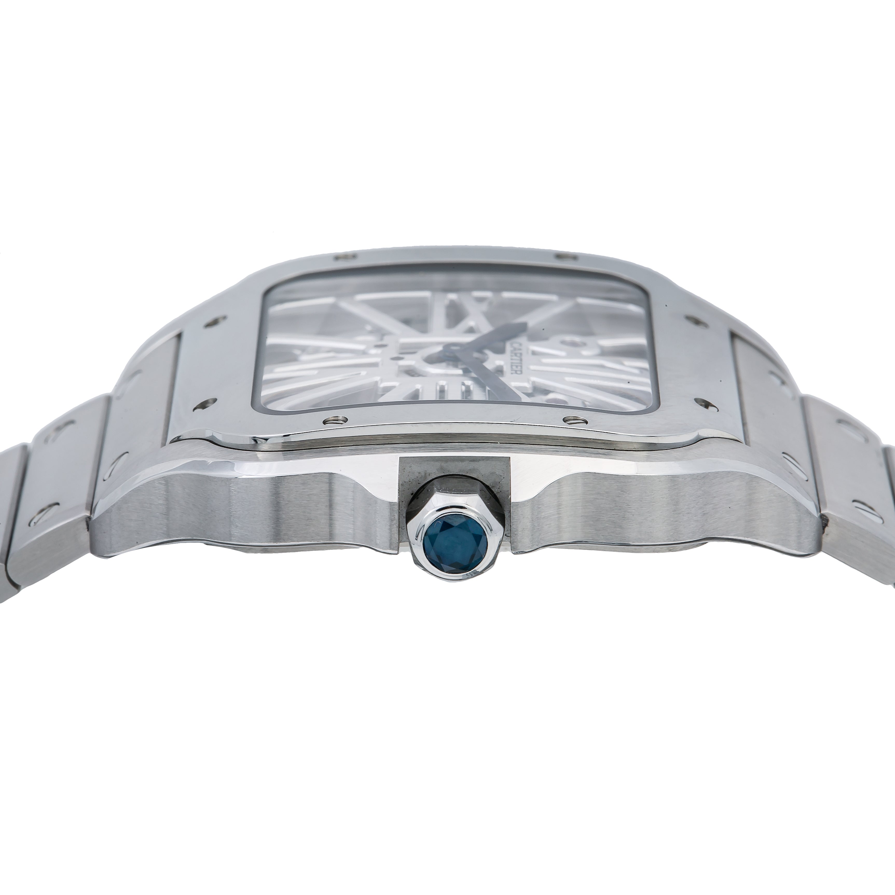 Cartier Santos WHSA0015 39.8mm White Dial With Stainless Steel Bracelet-Cartier-JD Watches NY