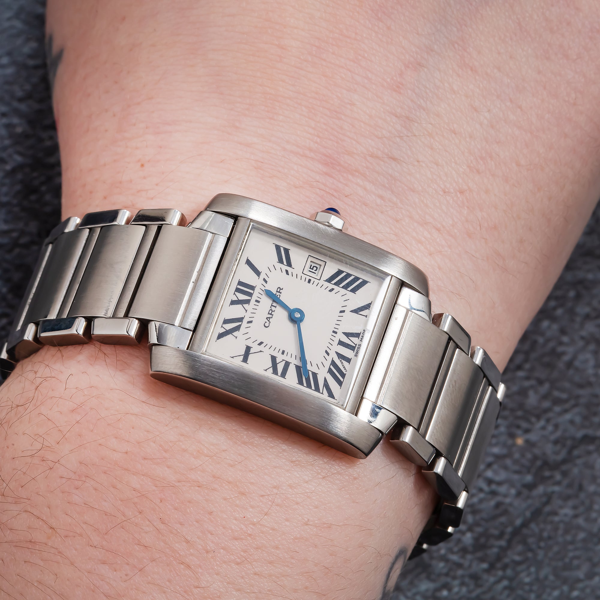 Cartier Tank Francaise Medium W51002Q3 White Dial-Cartier-JD Watches NY