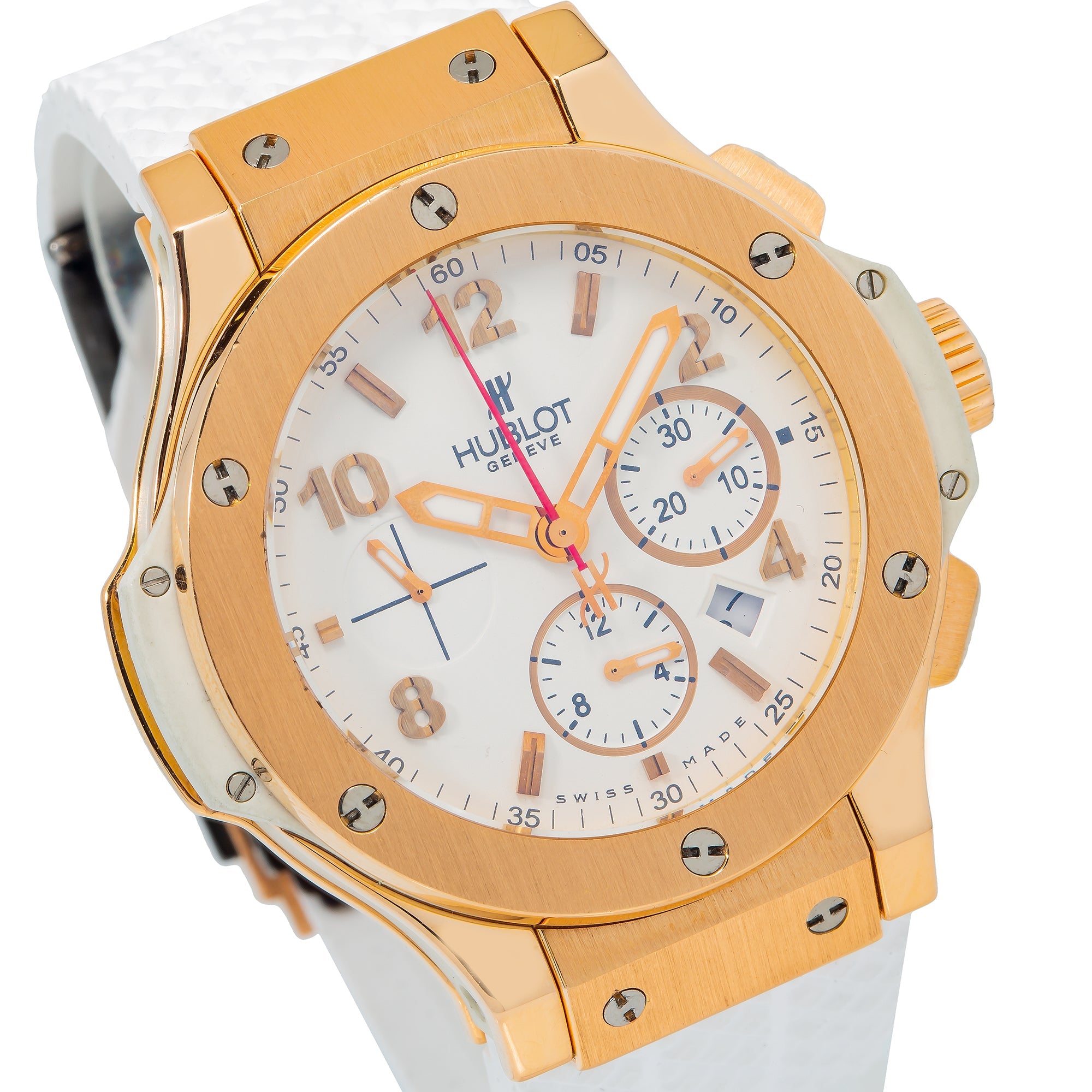 Hublot Big Bang 301.PE.2180 44MM White Dial With Rubber Bracelet-Hublot-JD Watches NY