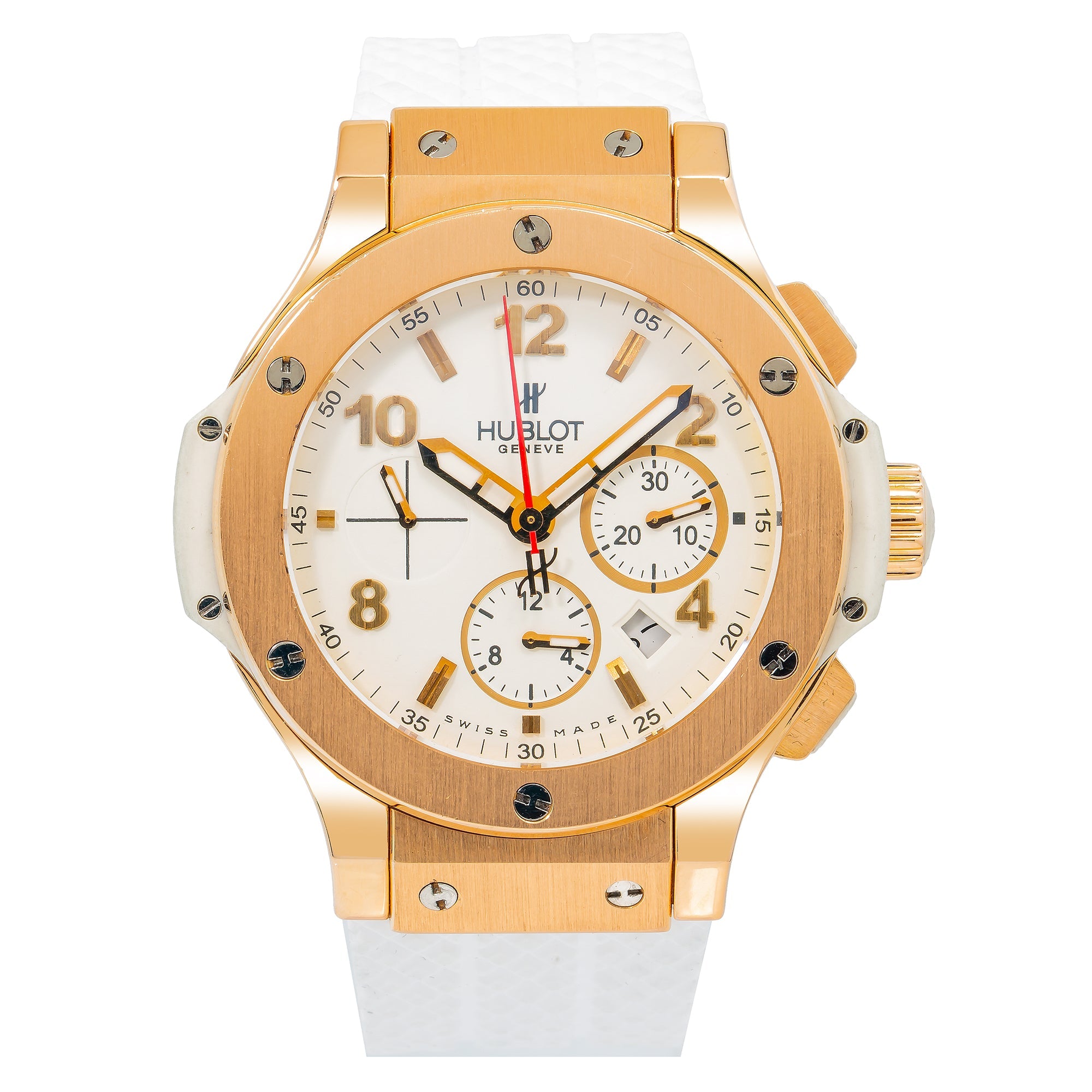 Hublot Big Bang 301.PE.2180 44MM White Dial With Rubber Bracelet-Hublot-JD Watches NY