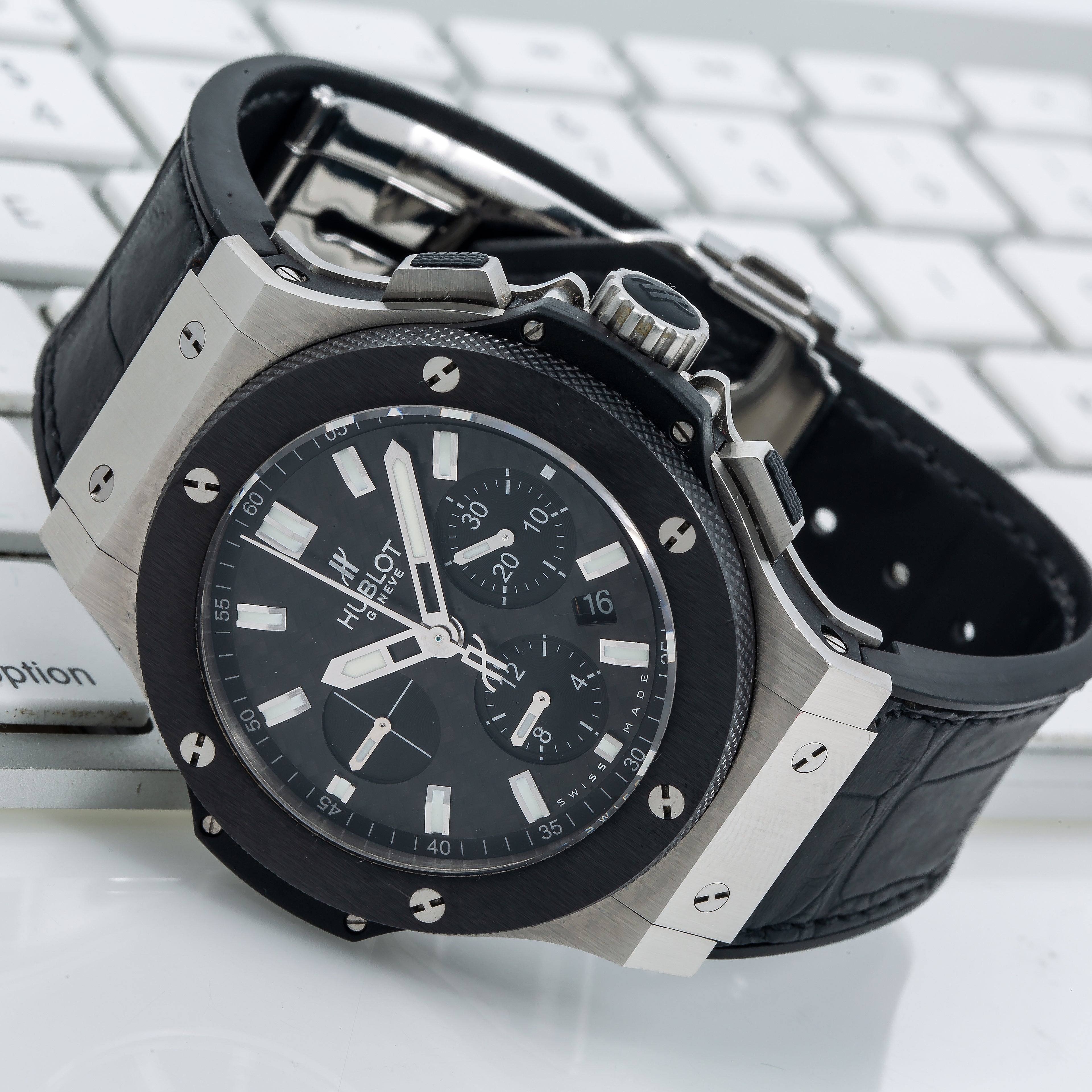 Hublot Big Bang 301.SM.1770.RX 44MM Black Dial With Leather Bracelet-Hublot-JD Watches NY