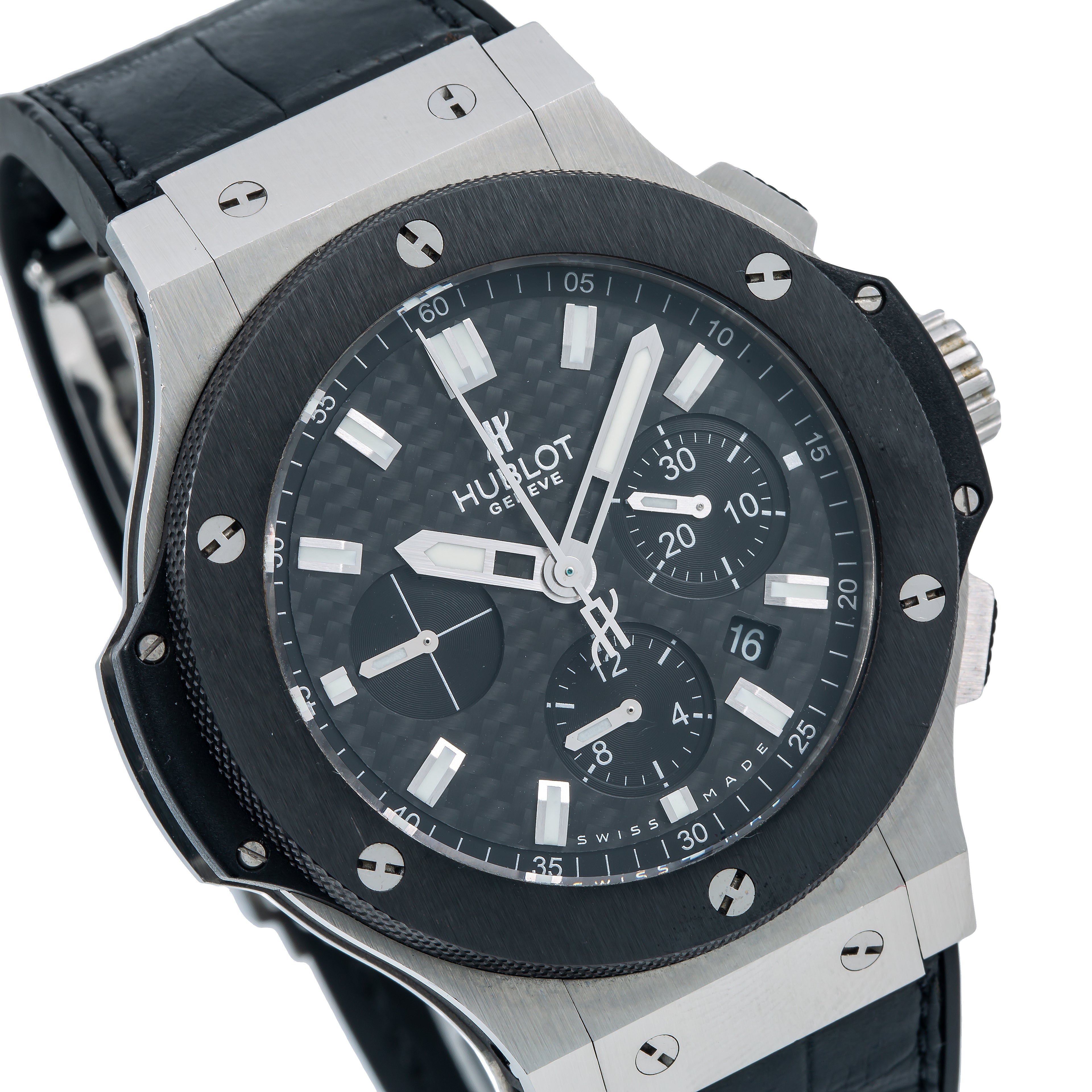 Hublot Big Bang 301.SM.1770.RX 44MM Black Dial With Leather Bracelet-Hublot-JD Watches NY