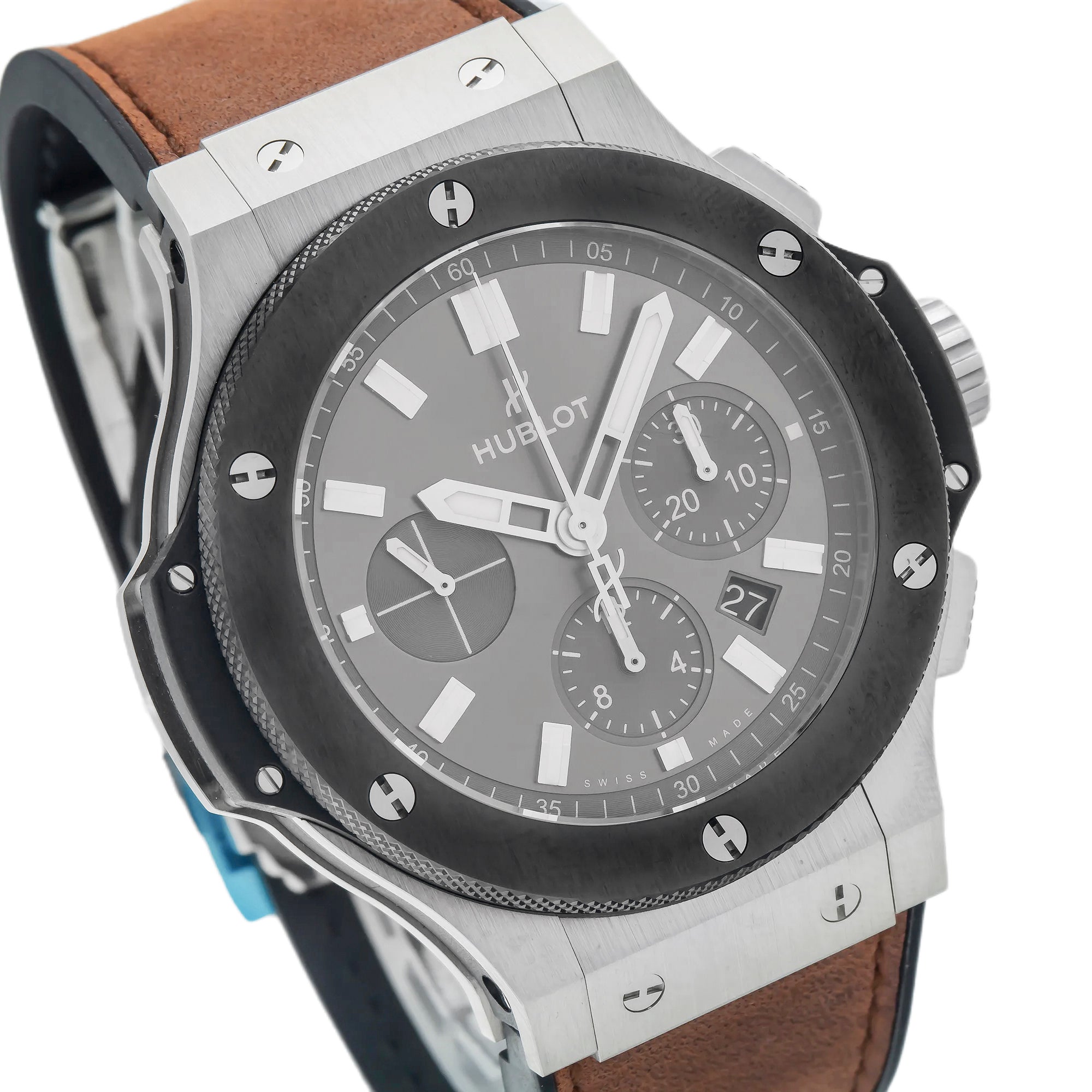 Hublot Big Bang 301.SM.7070.VR.TI 44MM Black Dial With Leather Bracelet-Hublot-JD Watches NY