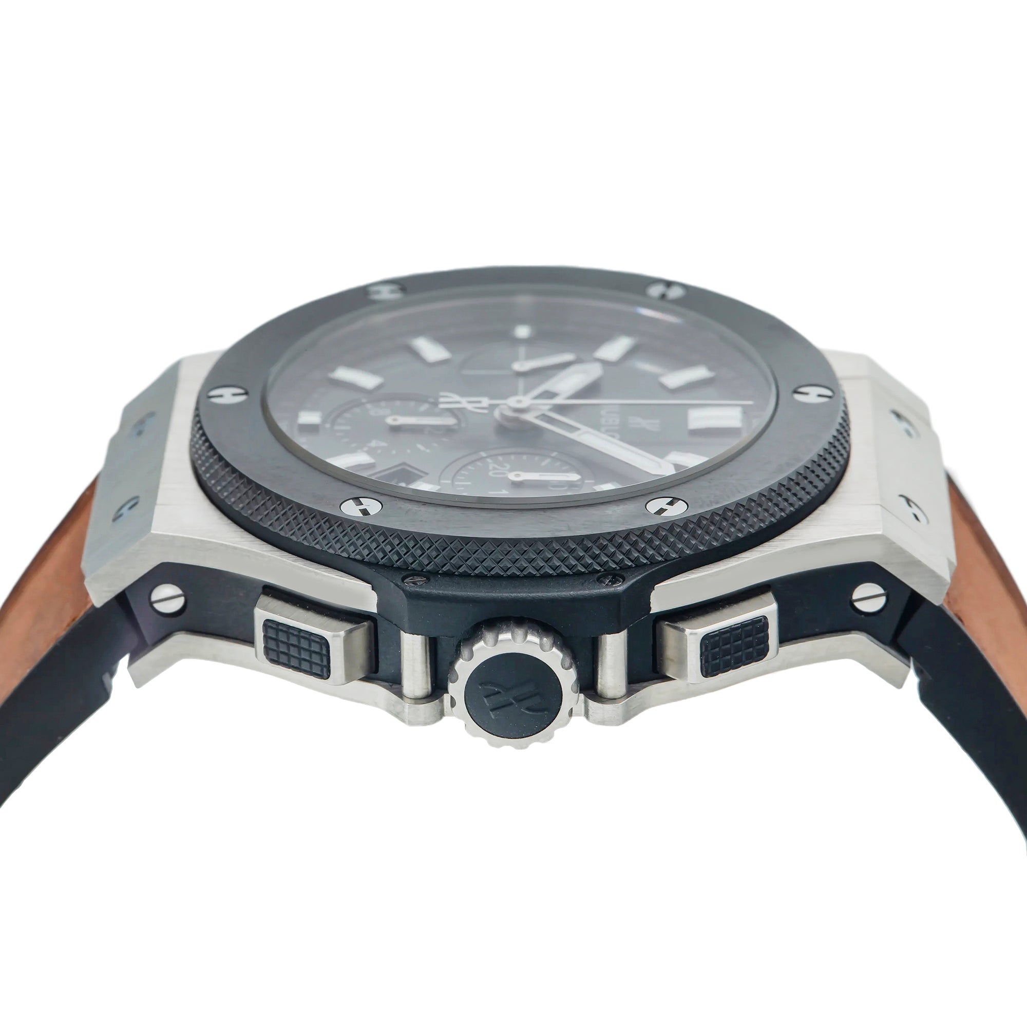 Hublot Big Bang 301.SM.7070.VR.TI 44MM Black Dial With Leather Bracelet-Hublot-JD Watches NY