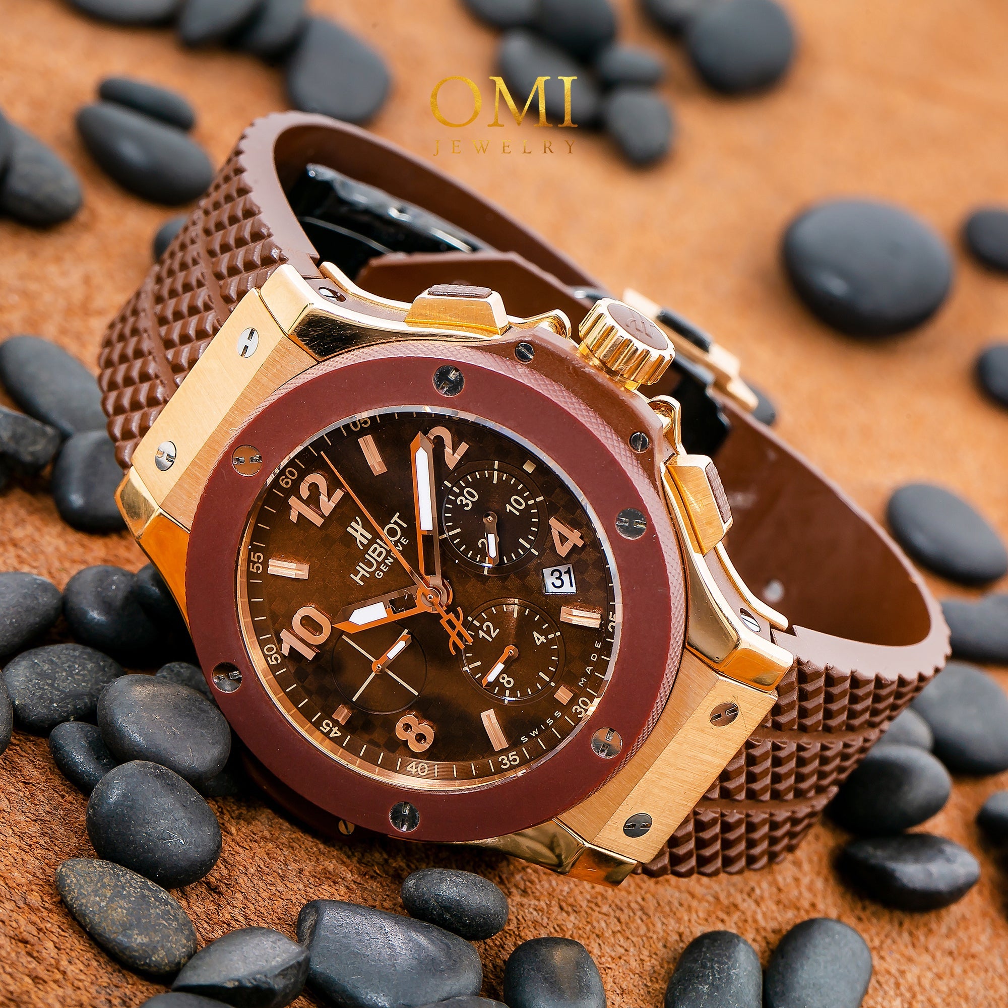 Hublot Big Bang 341.PC.1007.RX 41MM Brown Dial With Rubber Bracelet-Hublot-JD Watches NY