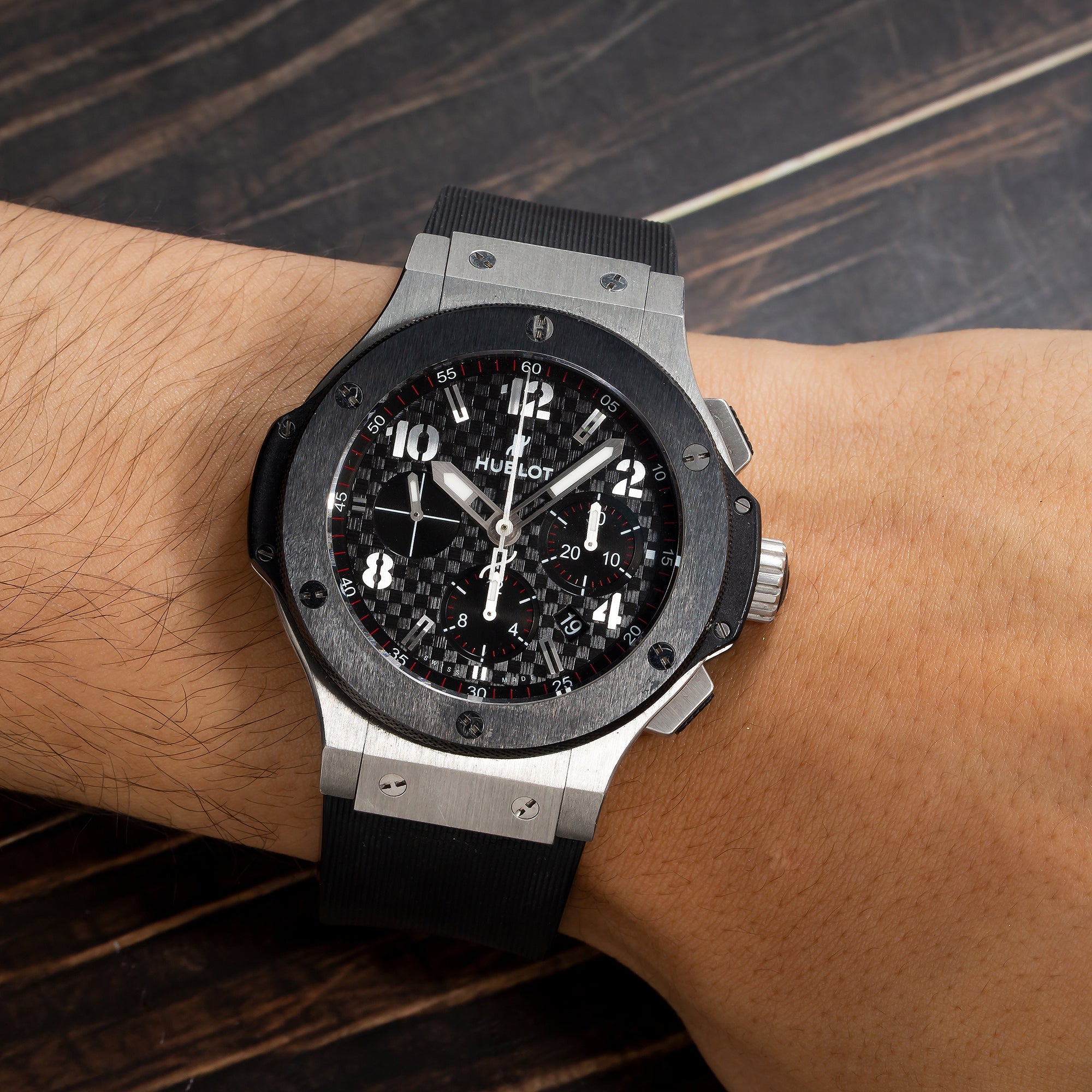 Hublot Bigbang 301.SM.1770.RX 44MM Black Dial With Rubber Bracelet-Hublot-JD Watches NY