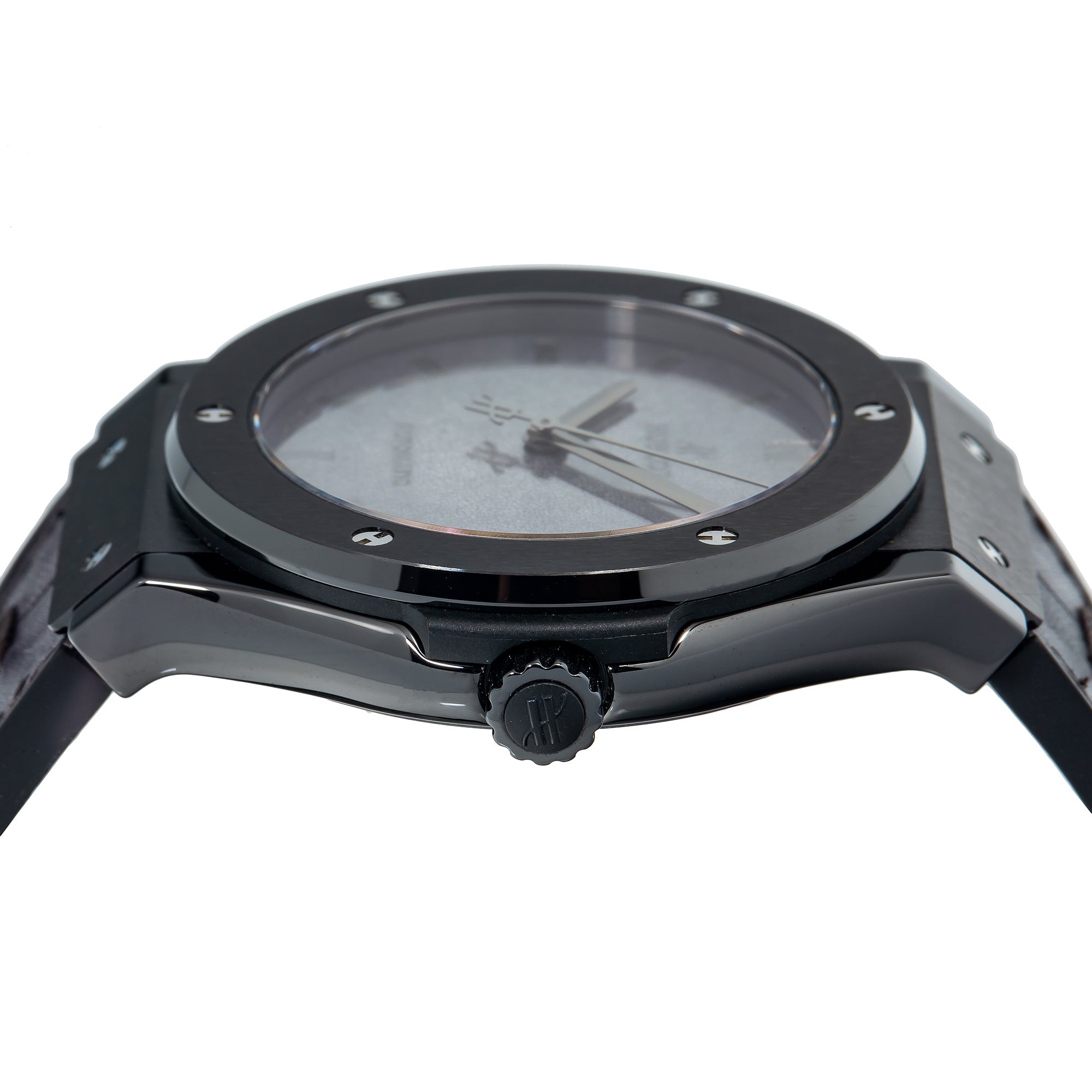 Hublot Classic Fusion 511.CM 45MM Black Dial With Leather Bracelet-Hublot-JD Watches NY