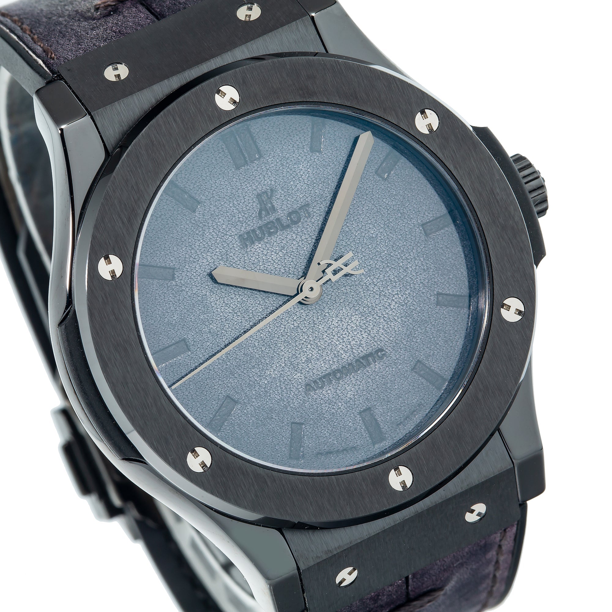 Hublot Classic Fusion 511.CM 45MM Black Dial With Leather Bracelet-Hublot-JD Watches NY