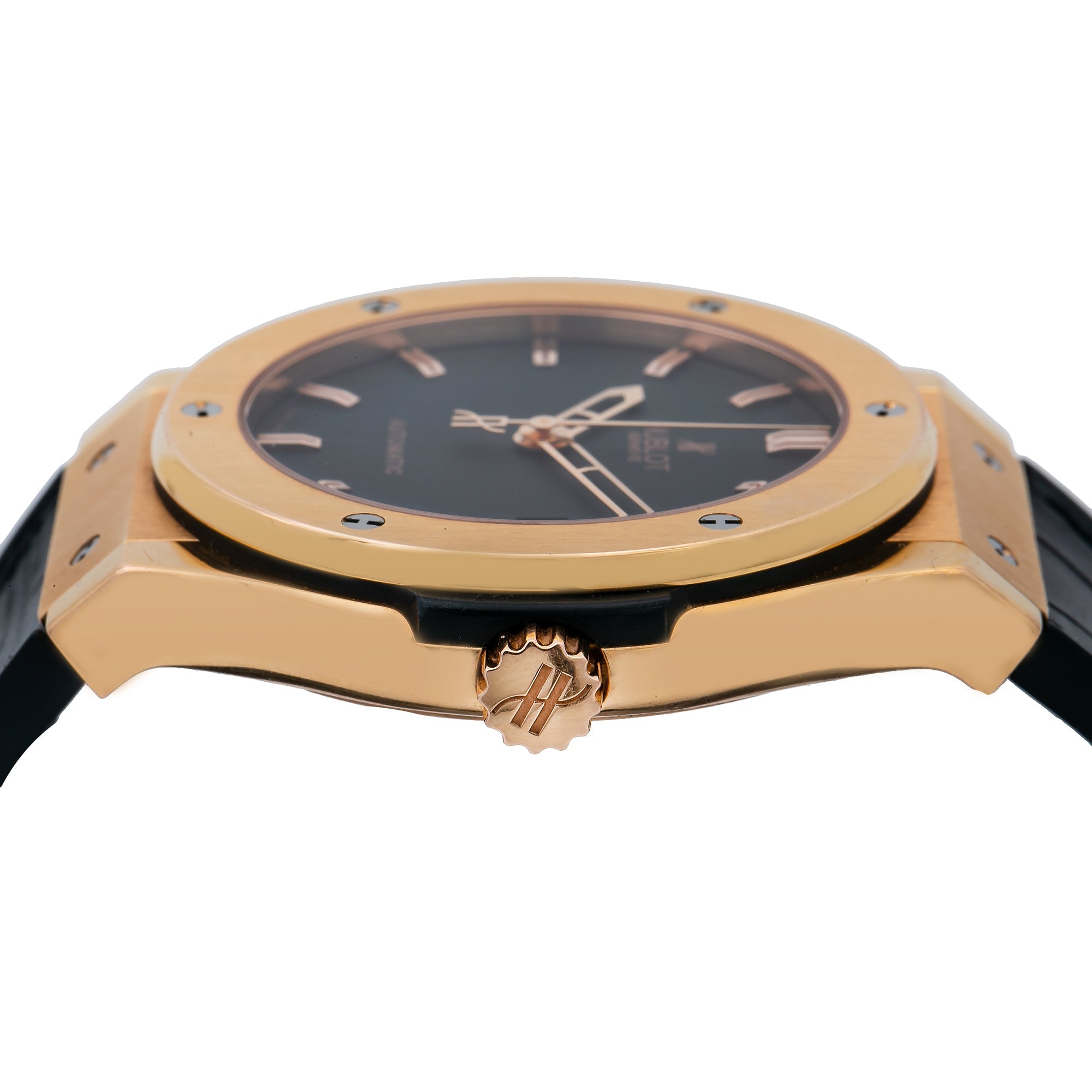 Hublot Classic Fusion 511.PX.1180.RX 45MM Black Dial With Leather Bracelet-Hublot-JD Watches NY