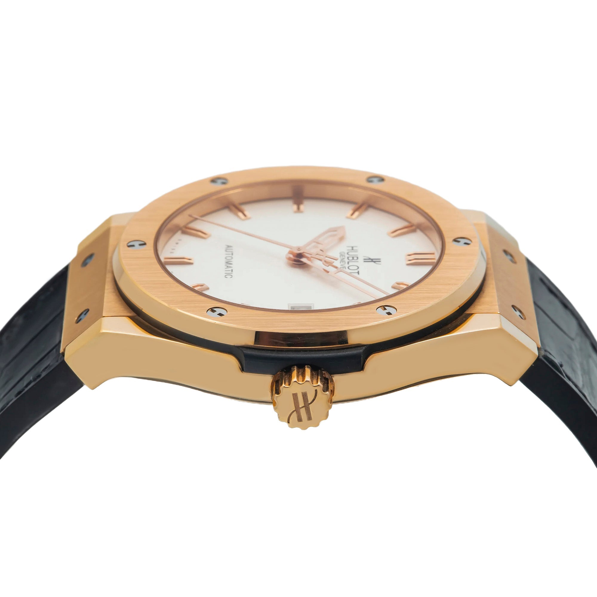 Hublot Classic Fusion 511.PX.2610 45MM White Dial With Leather Bracelet-Hublot-JD Watches NY