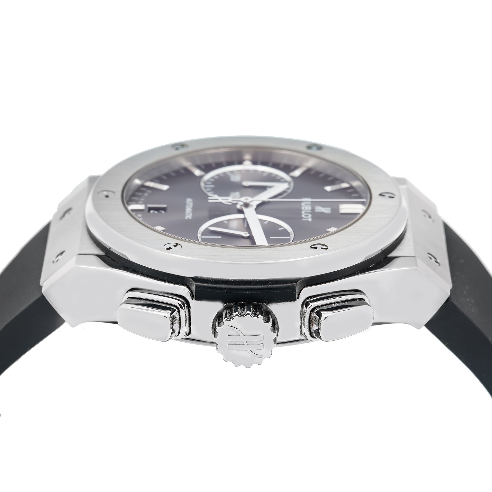Hublot Classic Fusion 521.NX.7071.LR 45MM Silver Dial With Rubber Bracelet-Hublot-JD Watches NY
