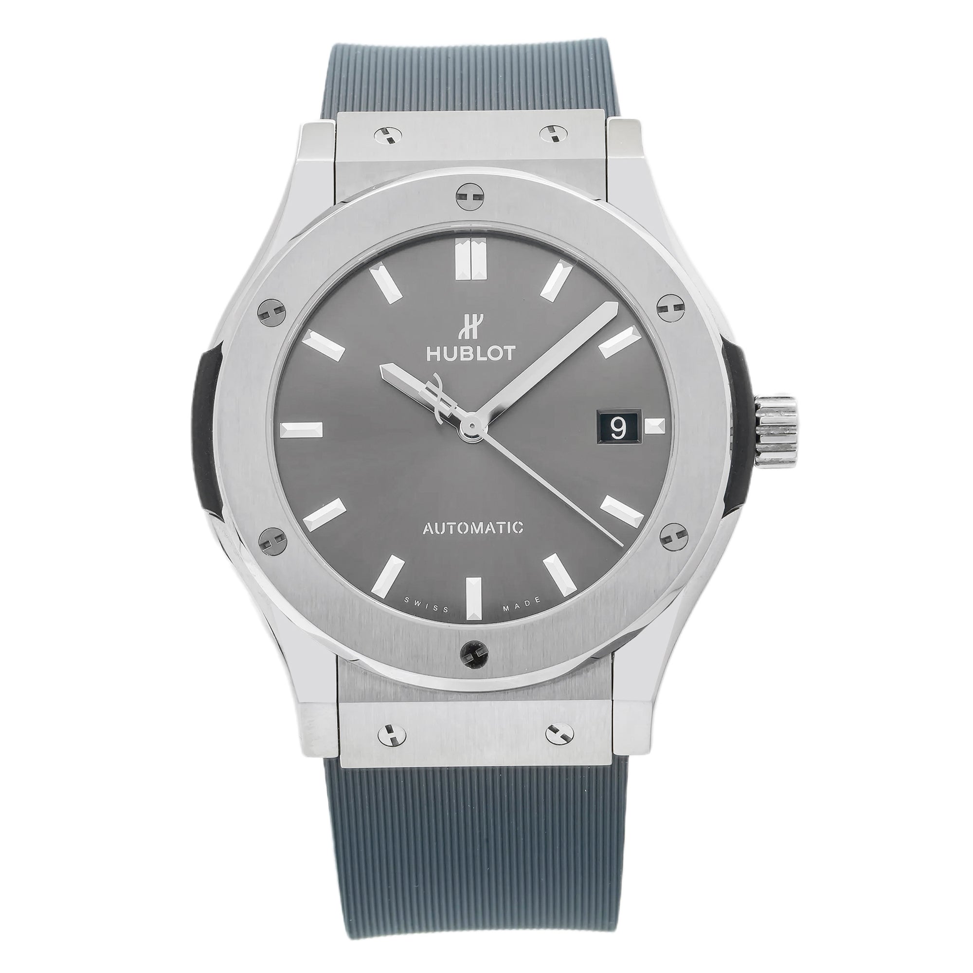Hublot Classic Fusion 542.NX.7071.LR 42MM Silver Dial With Rubber Bracelet-Hublot-JD Watches NY