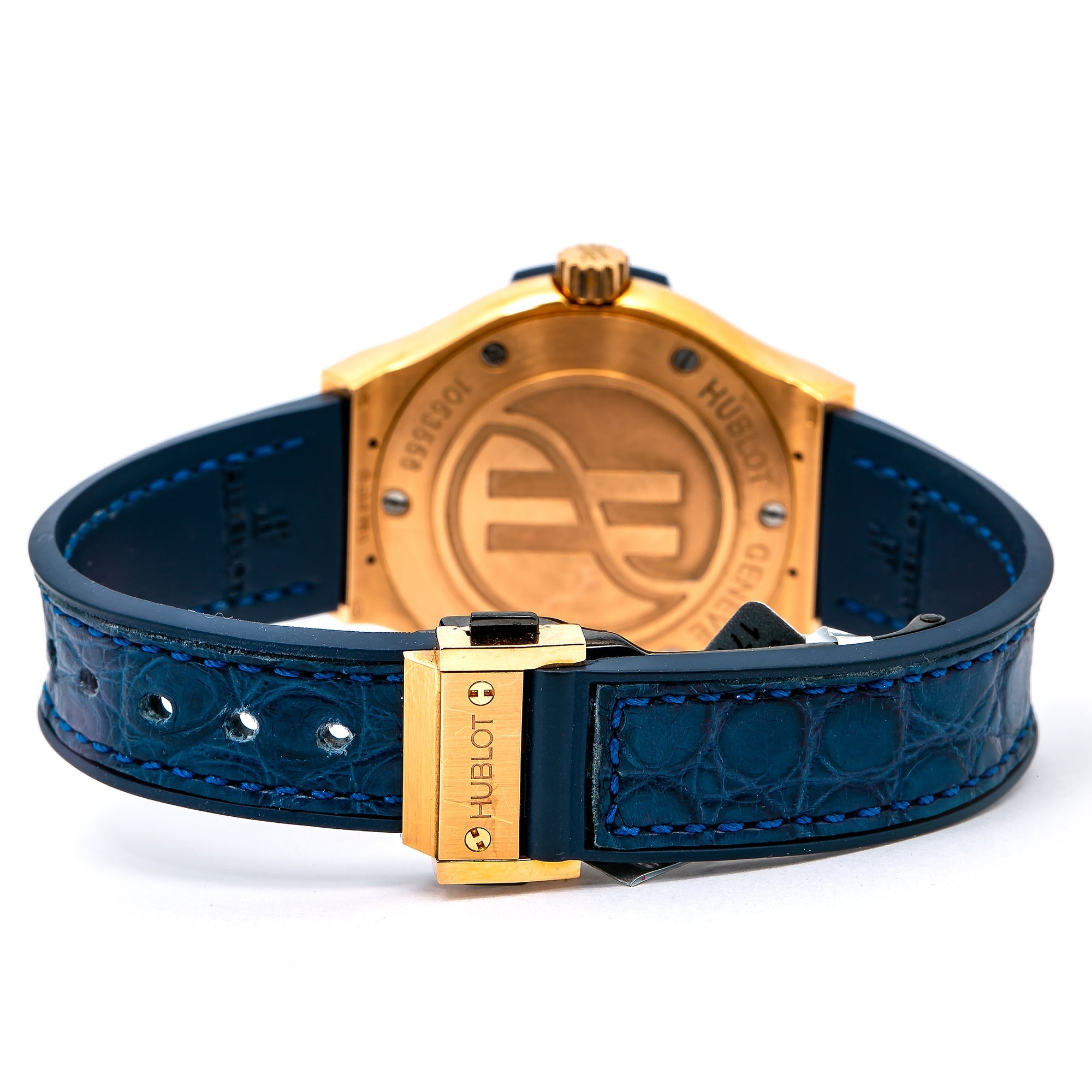 Hublot Classic Fusion 581.OX.7180.LR 33MM Blue Dial With Leather Bracelet-Hublot-JD Watches NY