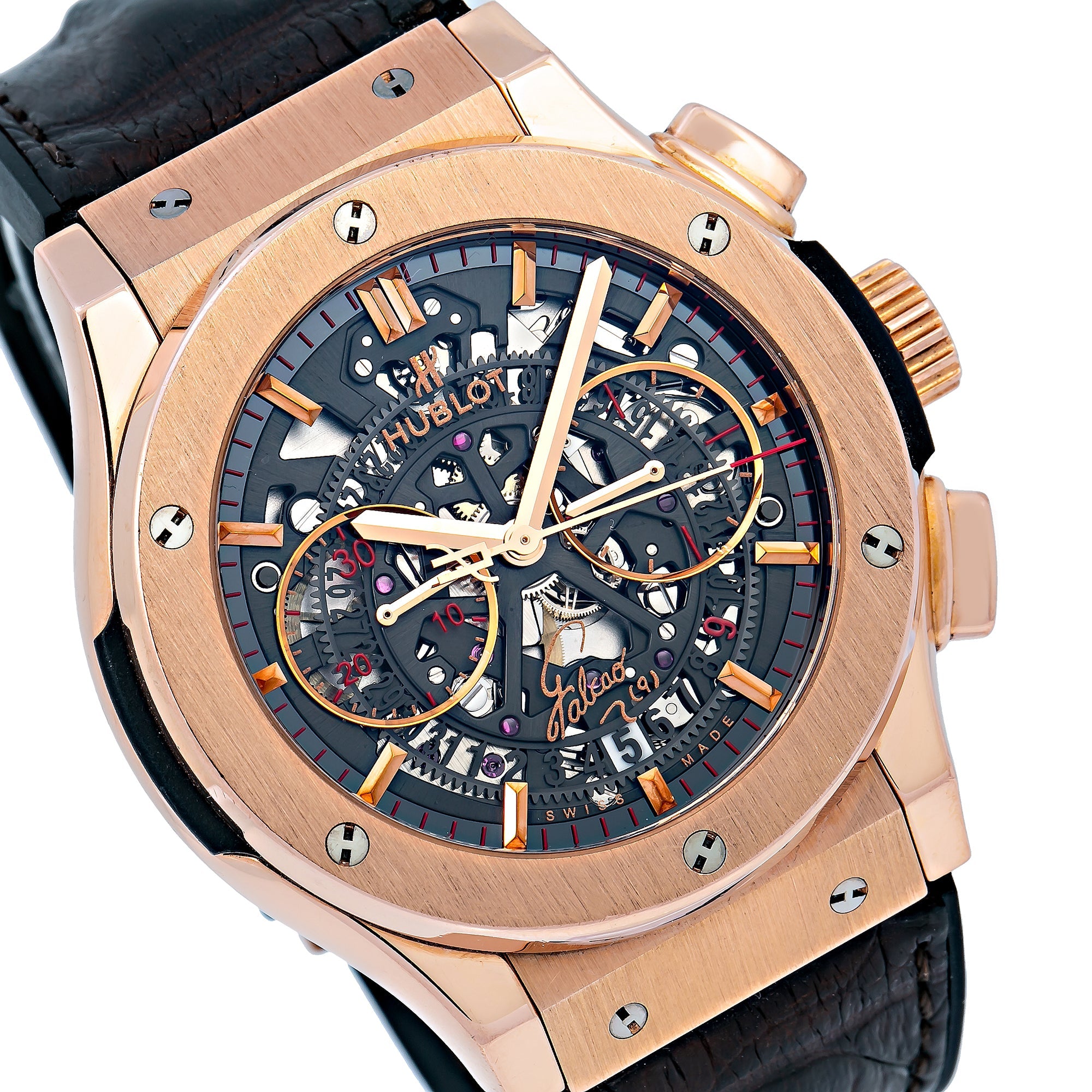 Hublot Classic Fusion Aerofusion 525.OX.0180.LR Black Dial With Leather Bracelet-Hublot-JD Watches NY