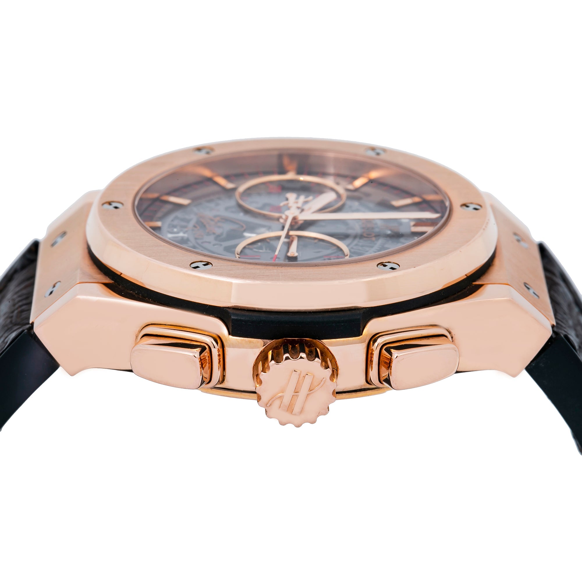 Hublot Classic Fusion Aerofusion 525.OX.0180.LR Black Dial With Leather Bracelet-Hublot-JD Watches NY