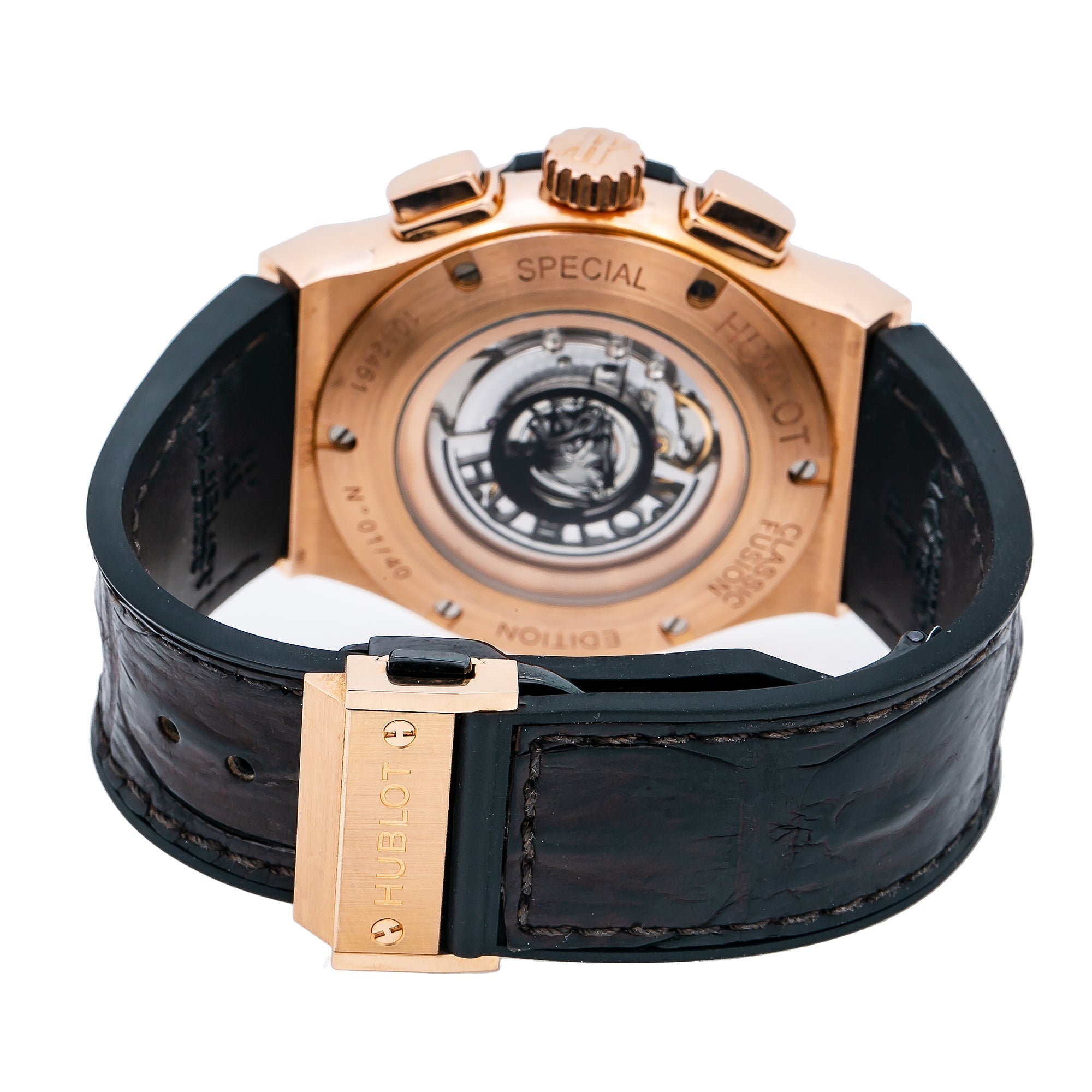 Hublot Classic Fusion Aerofusion 525.OX.0180.LR Black Dial With Leather Bracelet-Hublot-JD Watches NY