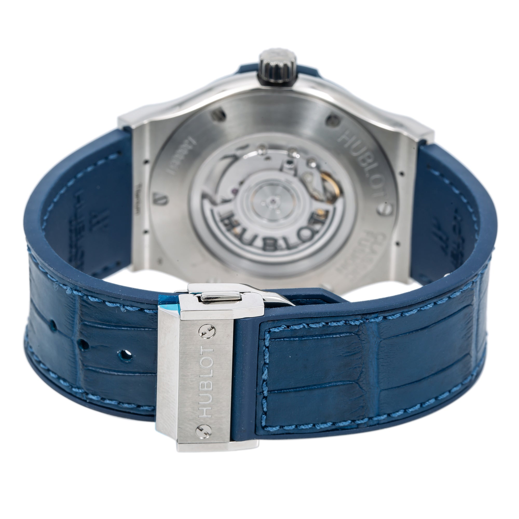 Hublot Classic Fusion Blue 511.NX.7170.LR 45MM Blue Dial With Leather Bracelet-Hublot-JD Watches NY