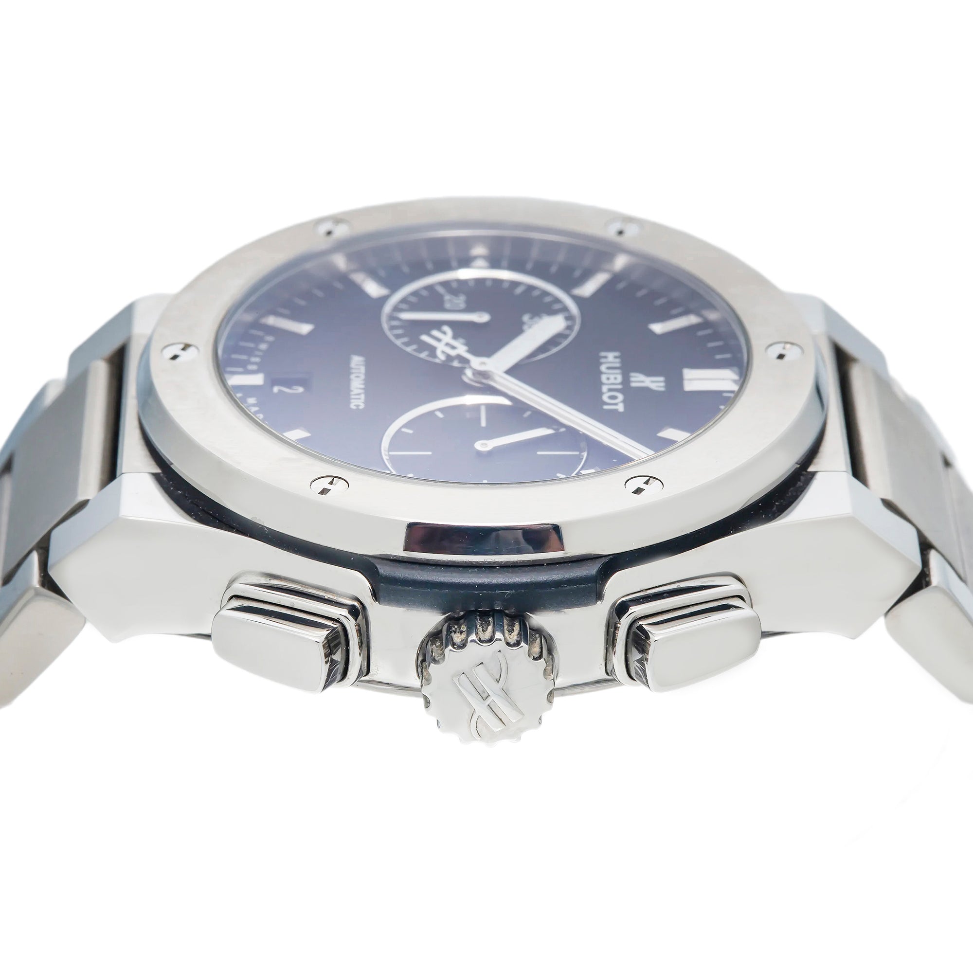 Hublot Classic Fusion Chronograph 528.NX.1170.NX 45MM Black Dial With Titanium Bracelet-Hublot-JD Watches NY