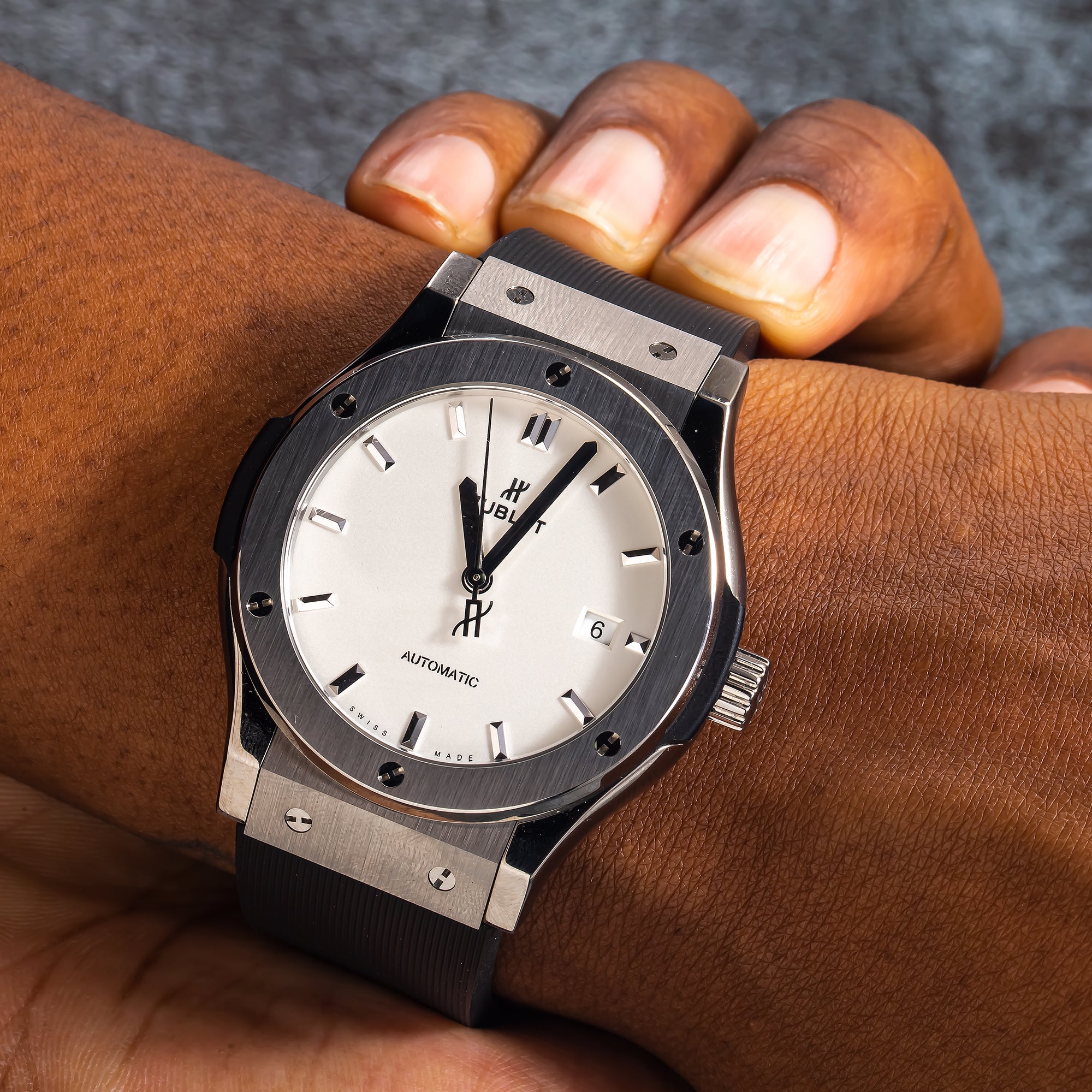 Hublot Classic Fusion Chronograph 542.NX.2611 42MM White Dial With Rubber Bracelet-Hublot-JD Watches NY