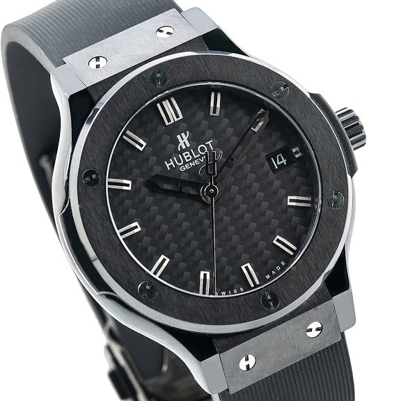 Hublot Classic Fusion Quartz 561.CM.1770.RX 38MM Black Dial With Rubber Bracelet-Hublot-JD Watches NY