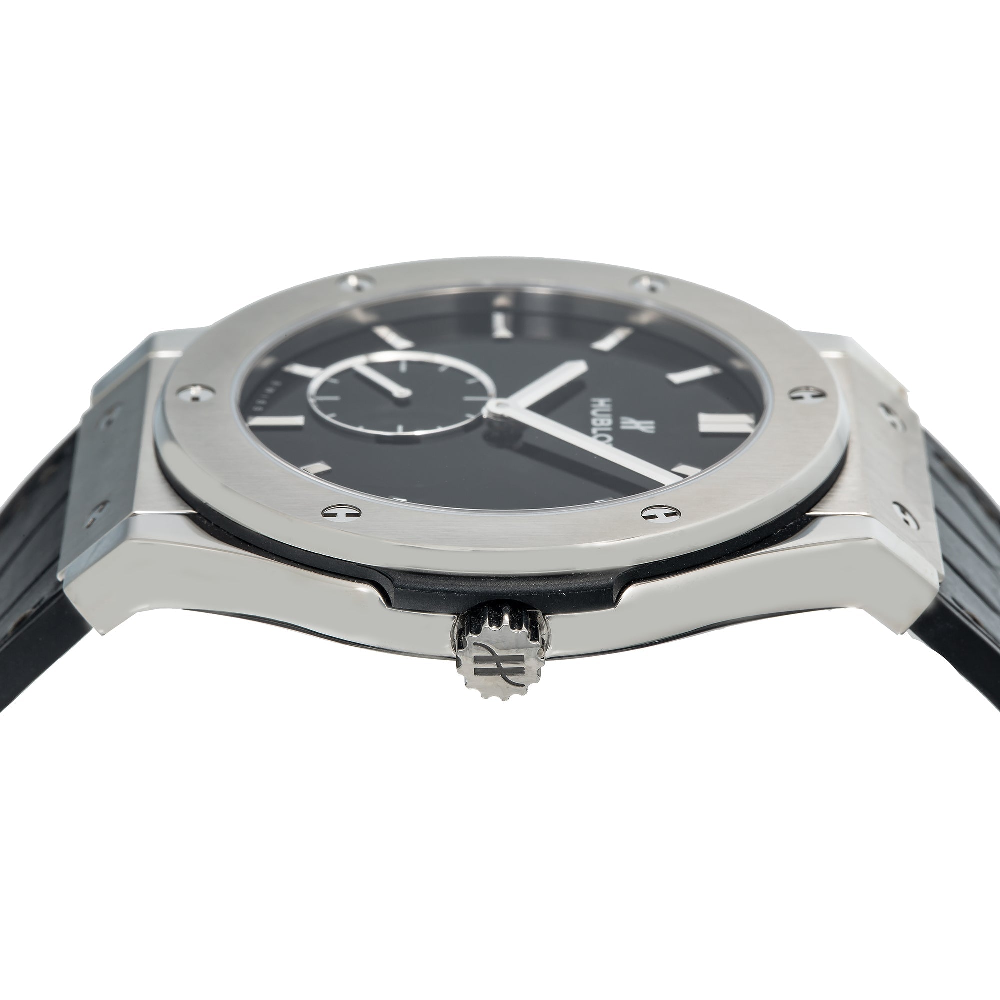Hublot Classic Fusion Ultra-Thin 515.NX.1270.LR 45MM Black Dial With Leather Bracelet-Hublot-JD Watches NY