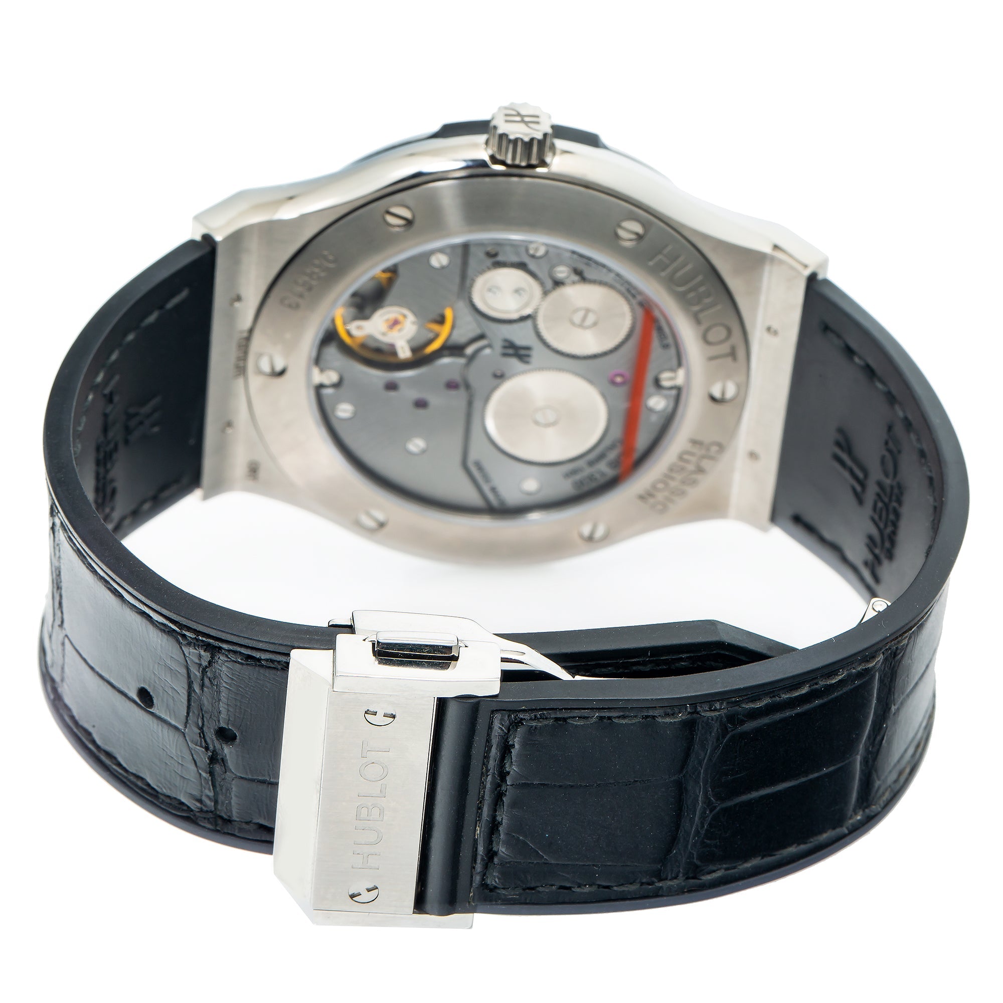 Hublot Classic Fusion Ultra-Thin 515.NX.1270.LR 45MM Black Dial With Leather Bracelet-Hublot-JD Watches NY