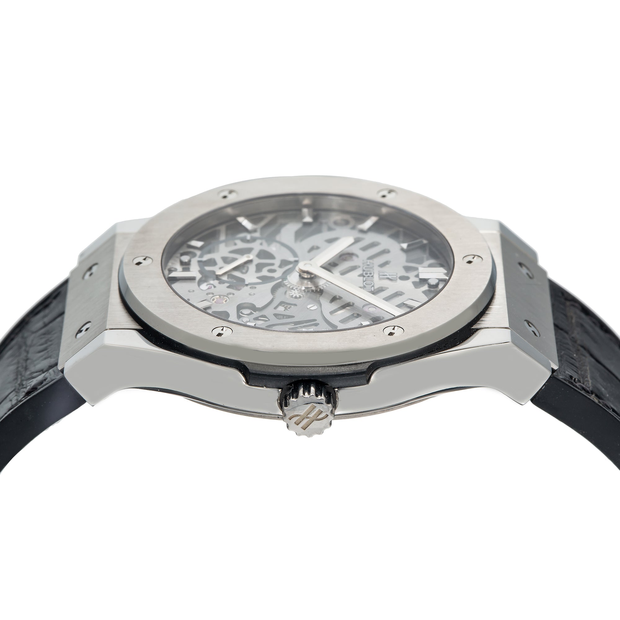 Hublot Classic Fusion Ultra-Thin 545.NX.0170.LR 42MM Transparent Dial With Leather Bracelet-Hublot-JD Watches NY