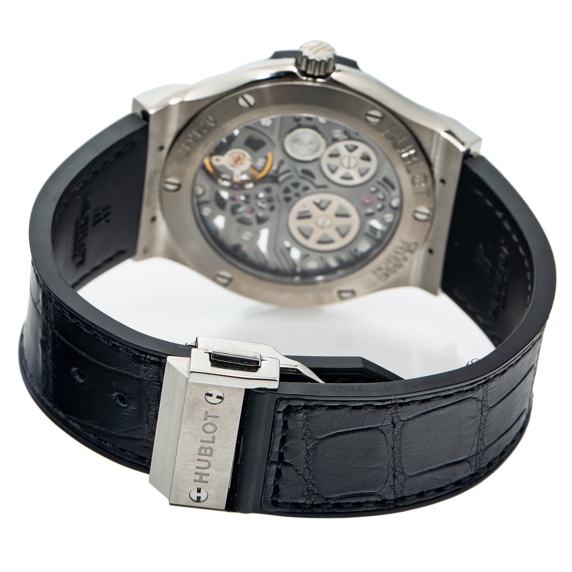 Hublot Classic Fusion Ultra-Thin 545.NX.0170.LR 42MM Transparent Dial With Leather Bracelet-Hublot-JD Watches NY