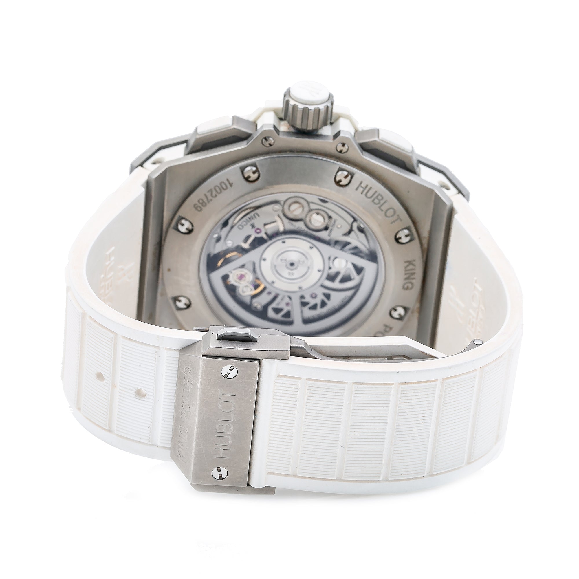 Hublot King Power 701.NE.0127 48MM Transparent Dial With Rubber Bracelet-Hublot-JD Watches NY