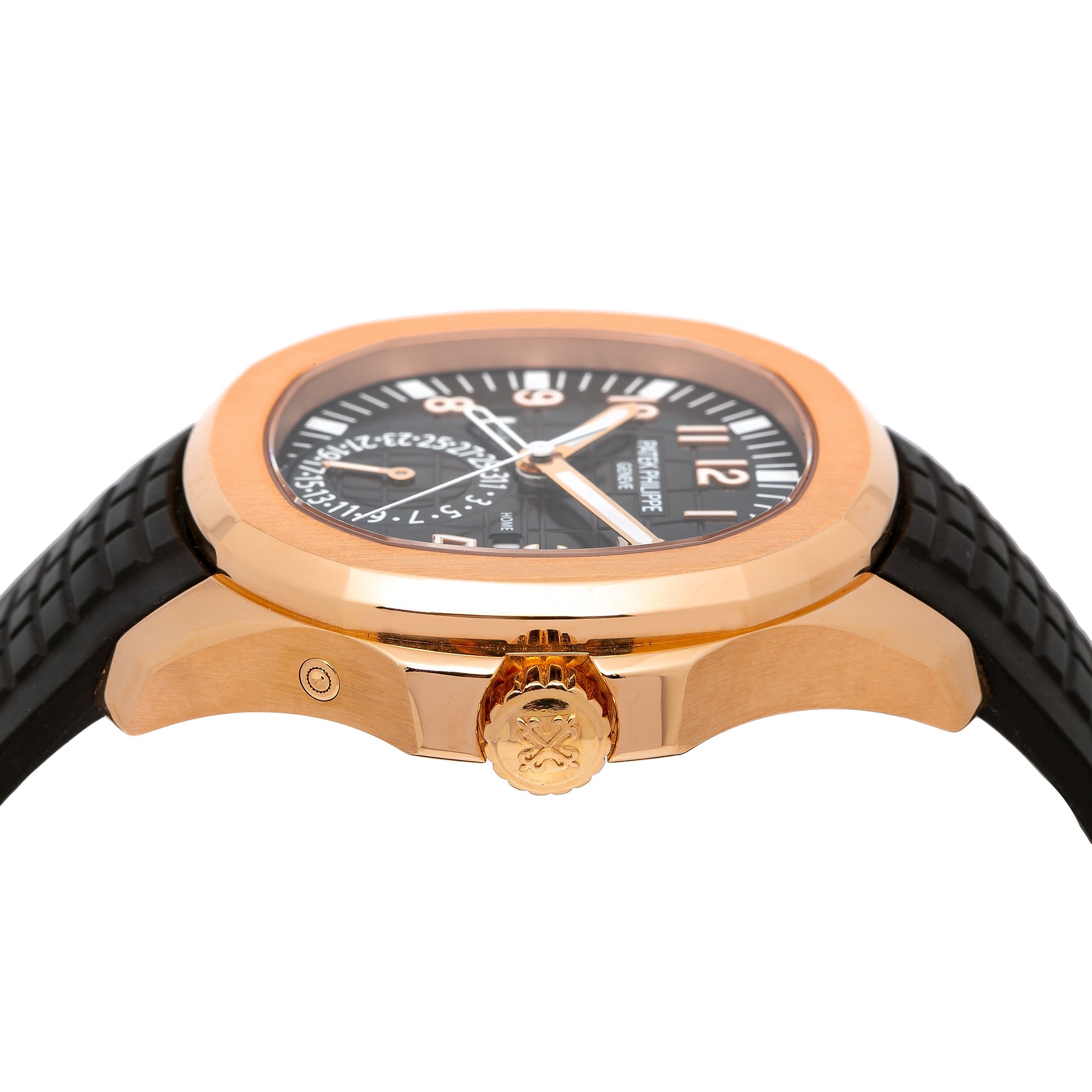 Patek Philippe Aquanaut 5164R Travel Time Rose Gold Mens Watch-Patek Philippe-JD Watches NY