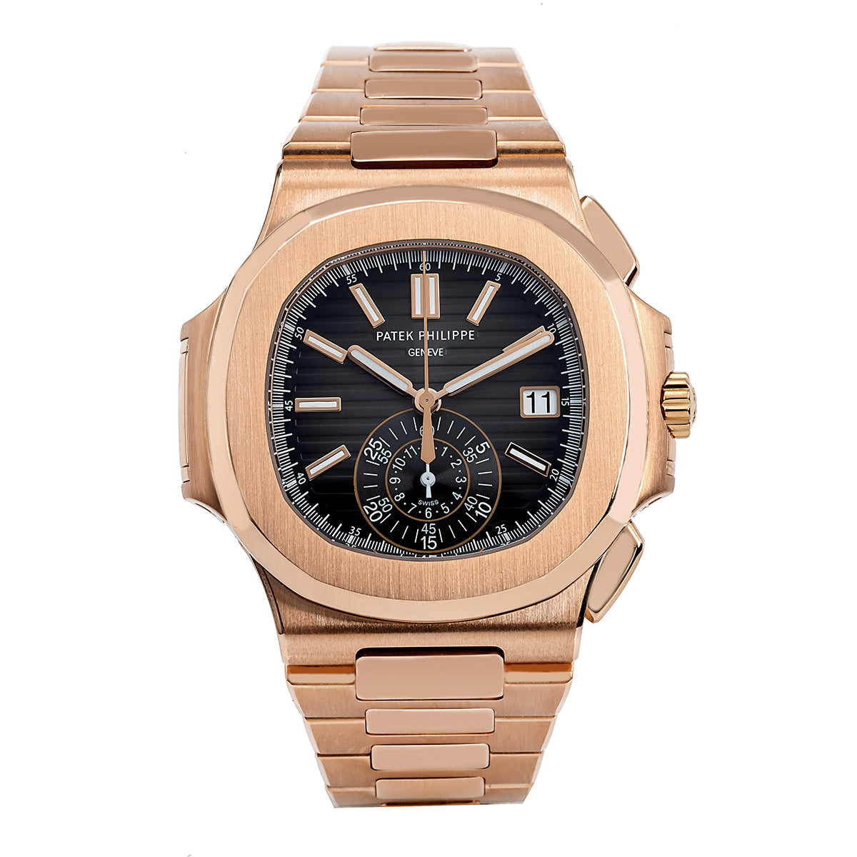 Patek Philippe Nautilus 5980/1R-001 Chronograph Date Rose Gold Watch-Patek Philippe-JD Watches NY