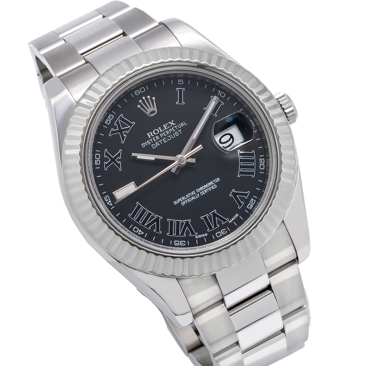 Rolex DateJust II 116334 41mm Black Dial with Roman Numerals-Rolex-JD Watches NY