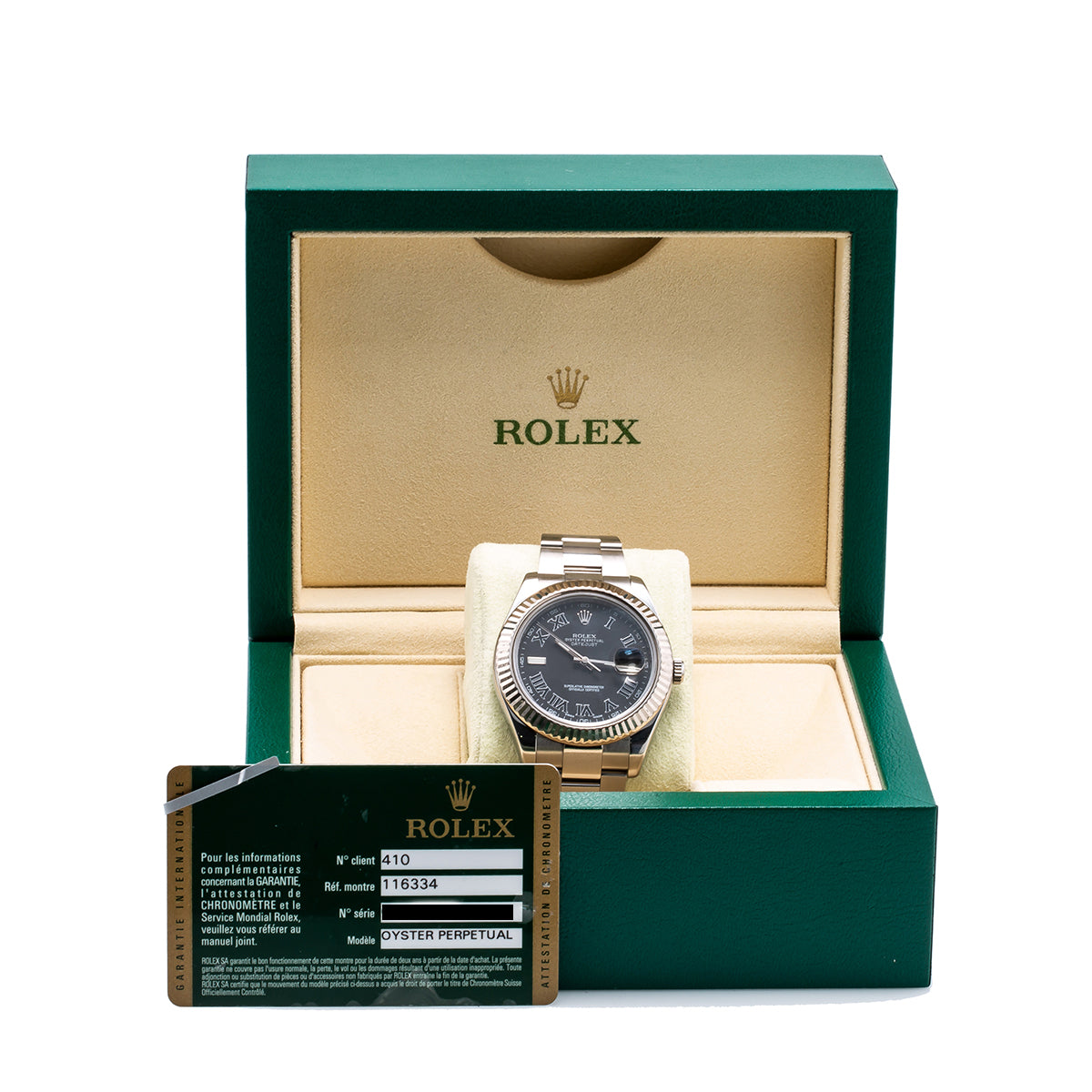 Rolex DateJust II 116334 41mm Black Dial with Roman Numerals-Rolex-JD Watches NY