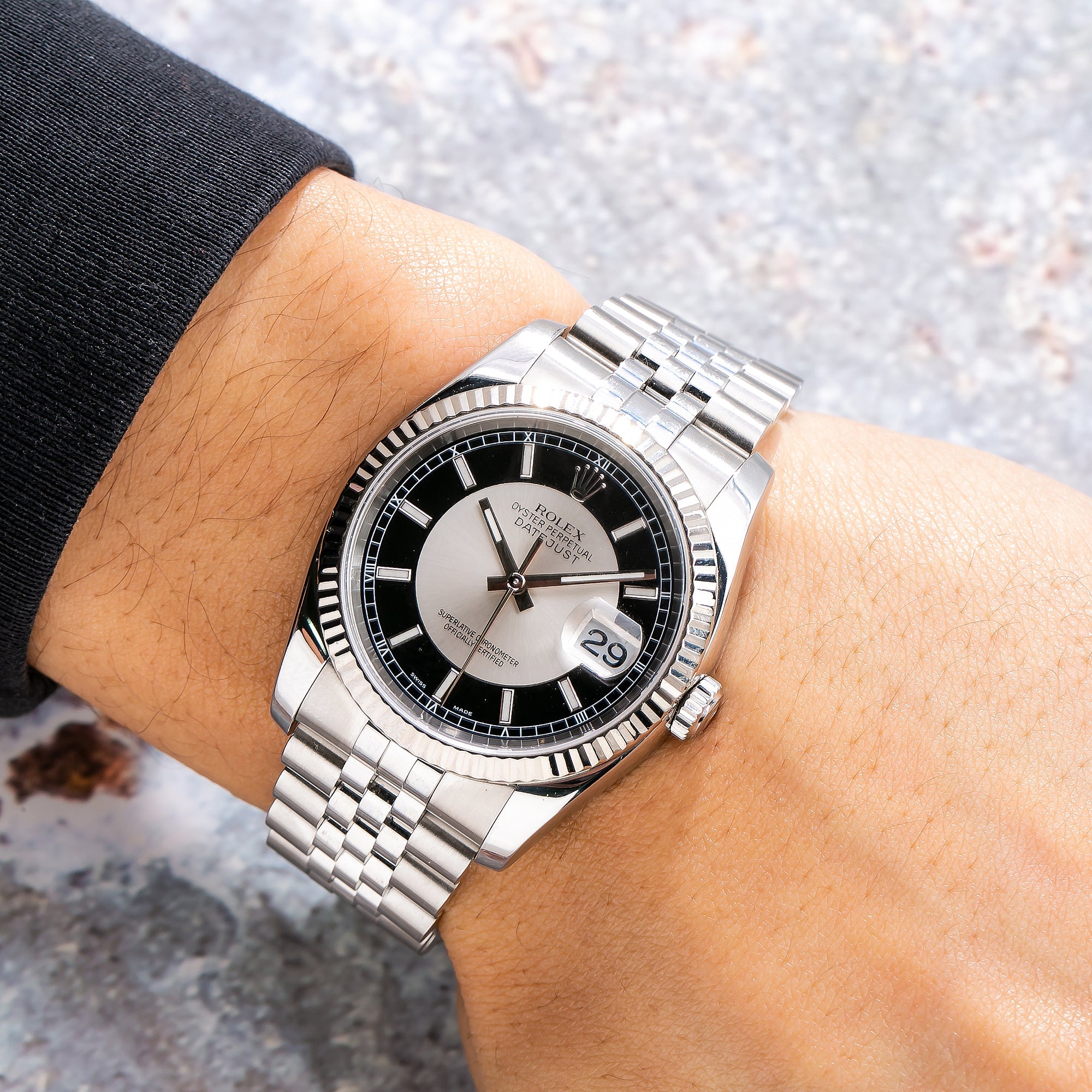Rolex Datejust 116234 36MM Black Dial With Stainless Steel Jubilee Bracelet-Rolex-JD Watches NY