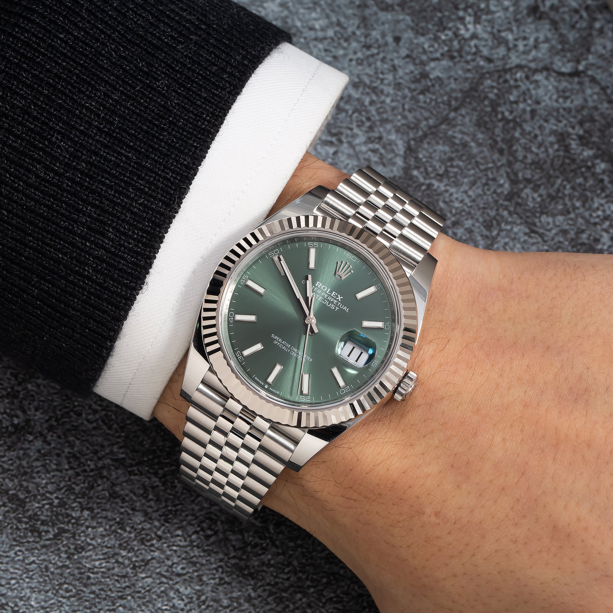 Rolex Datejust 126334 41mm Mint Green Dial With Jubilee-Rolex-JD Watches NY