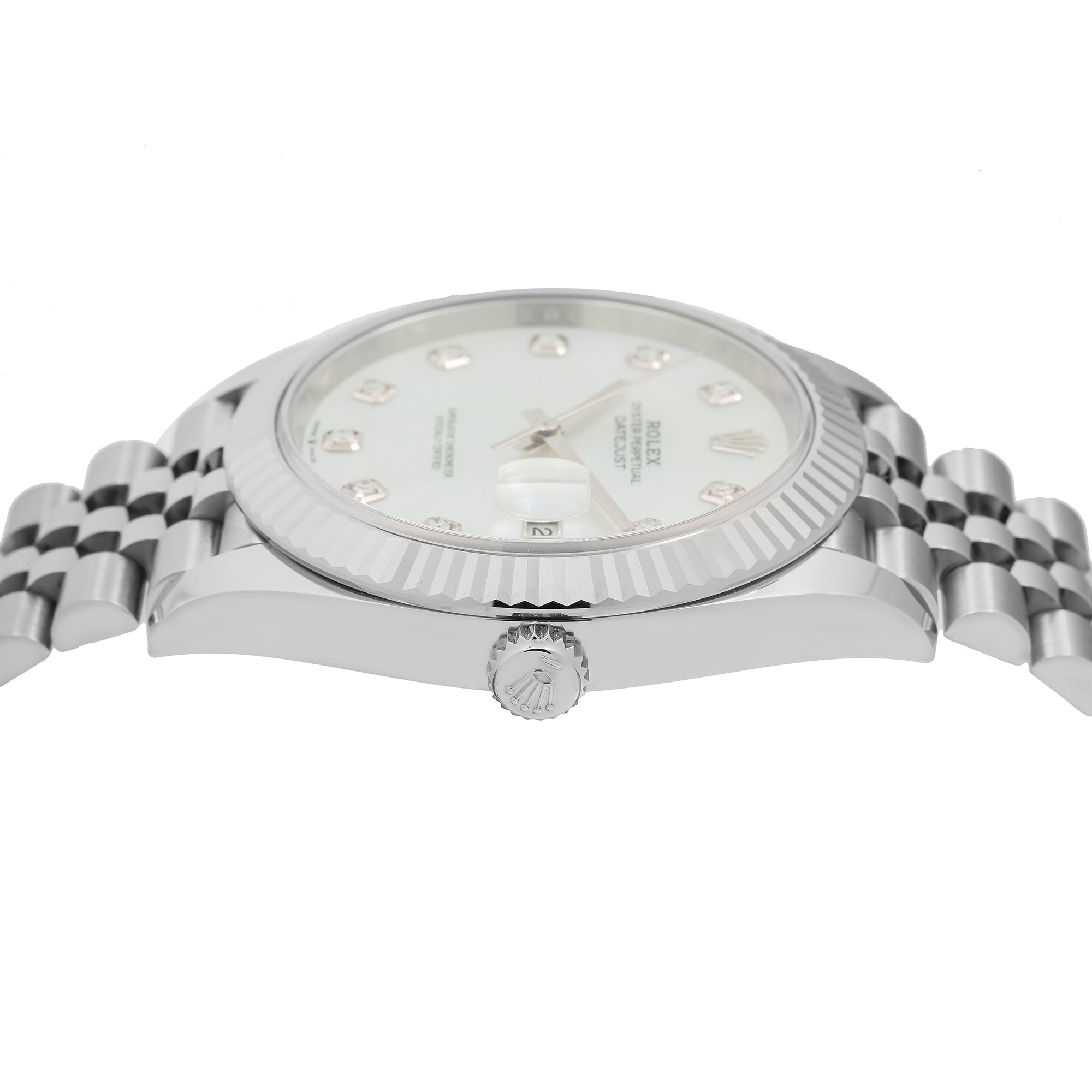Rolex Datejust 126334 41mm White Mother Of Pearl Diamond Dial Jubilee-Rolex-JD Watches NY