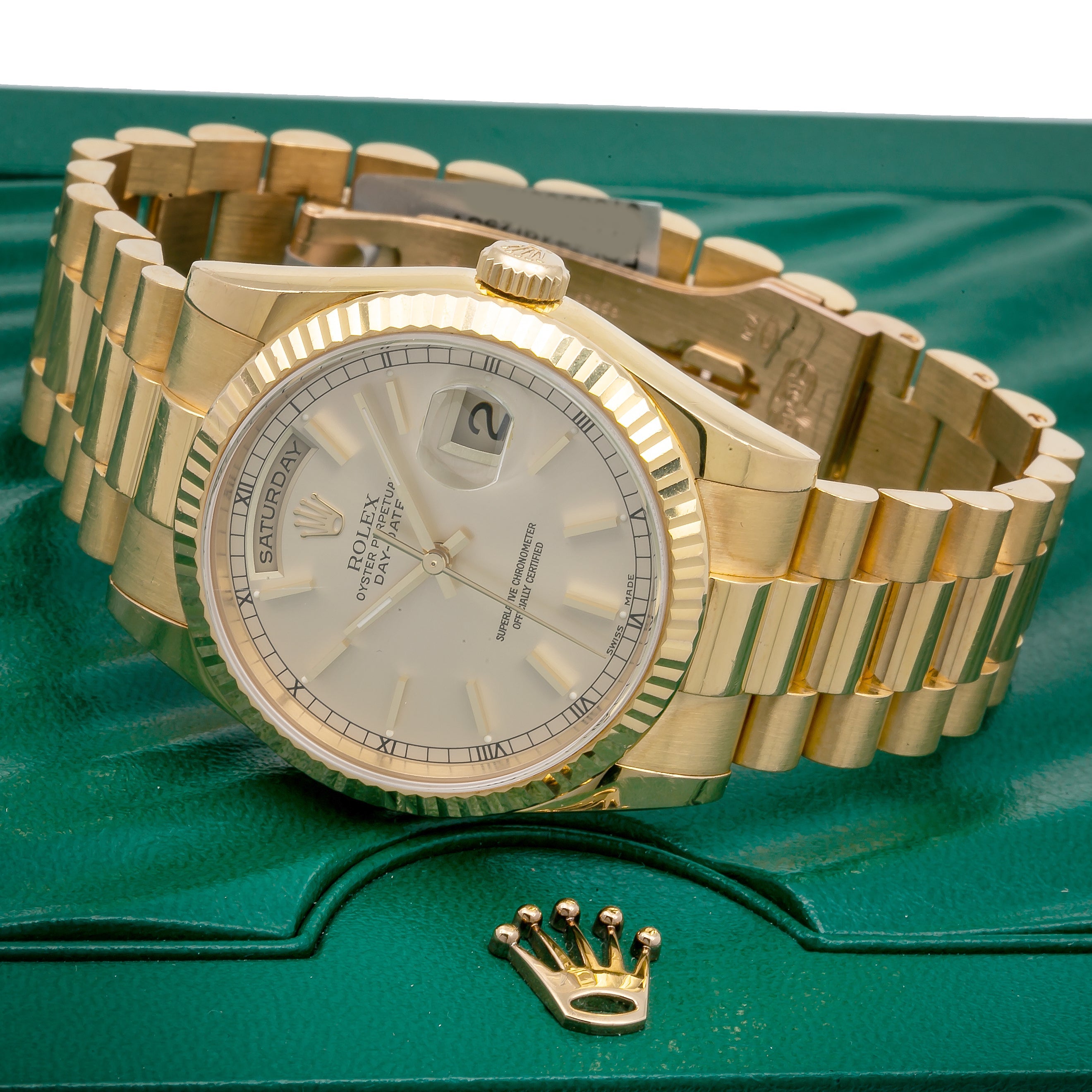 Rolex Day-Date 118238 36MM Champagne Dial With Yellow Gold President Bracelet-Rolex-JD Watches NY