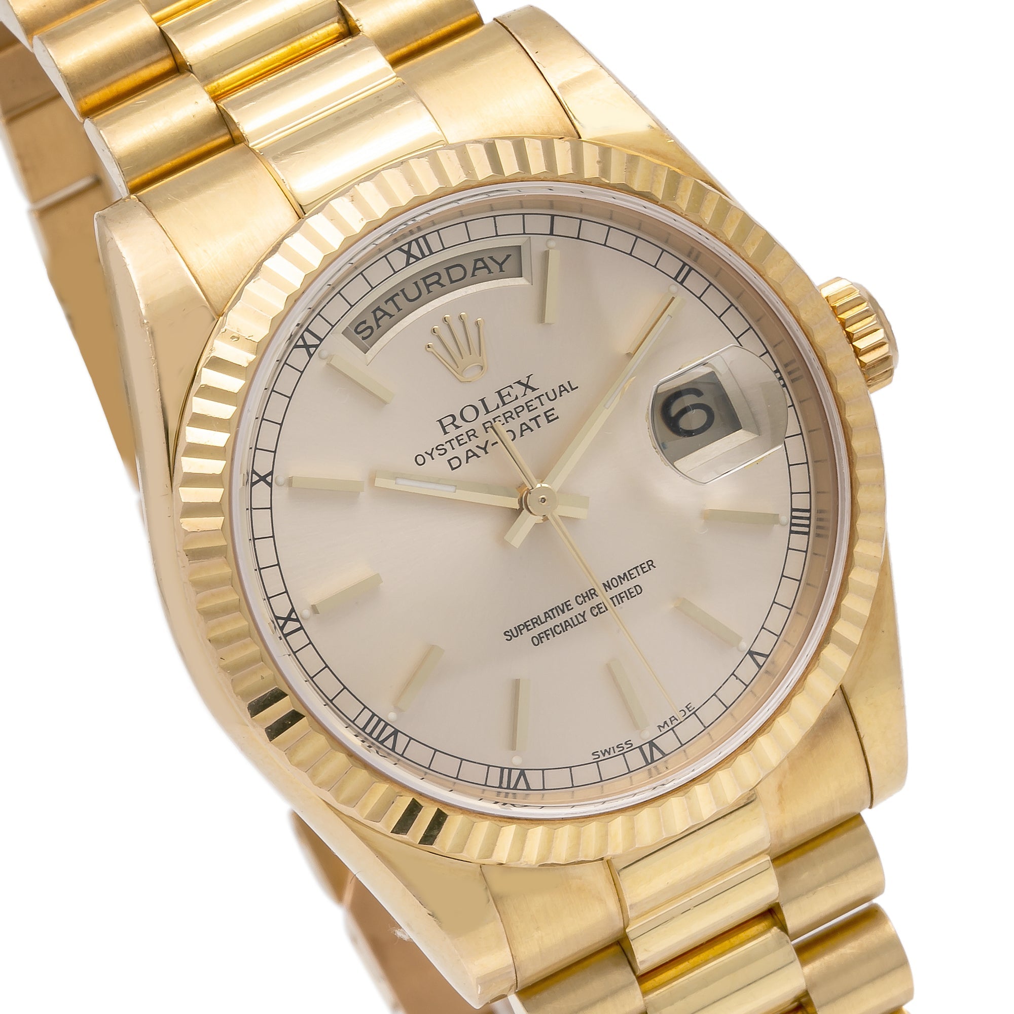 Rolex Day-Date 118238 36MM Champagne Dial With Yellow Gold President Bracelet-Rolex-JD Watches NY