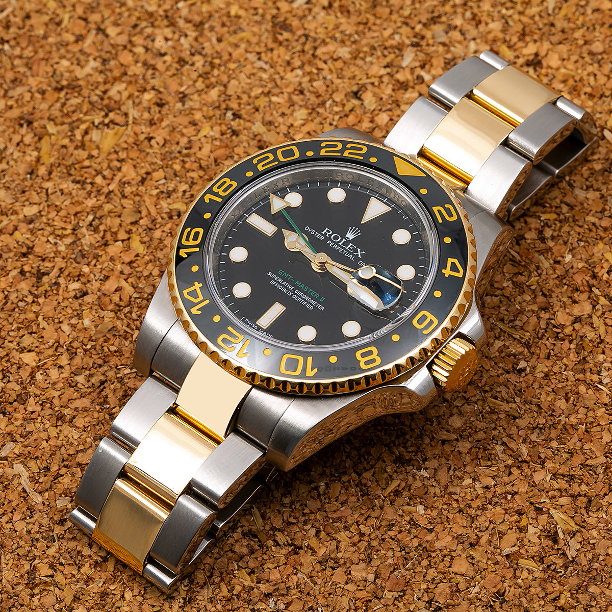 Rolex GMT-Master II 116713 40MM Black Dial With Two Tone Oyster Bracelet-Rolex-JD Watches NY