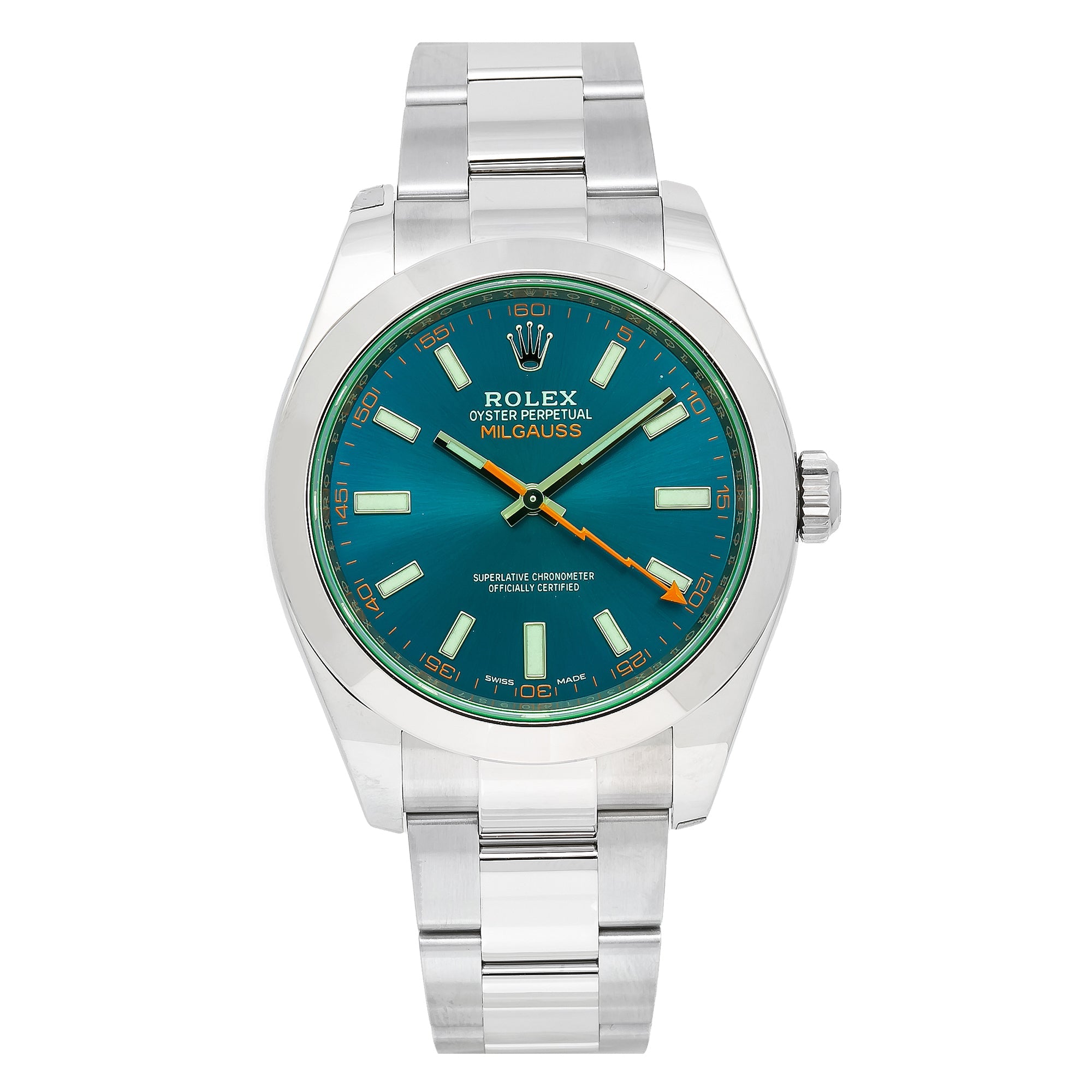 Rolex Milgauss 116400 40MM Blue Dial With Stainless Steel Bracelet-Rolex-JD Watches NY