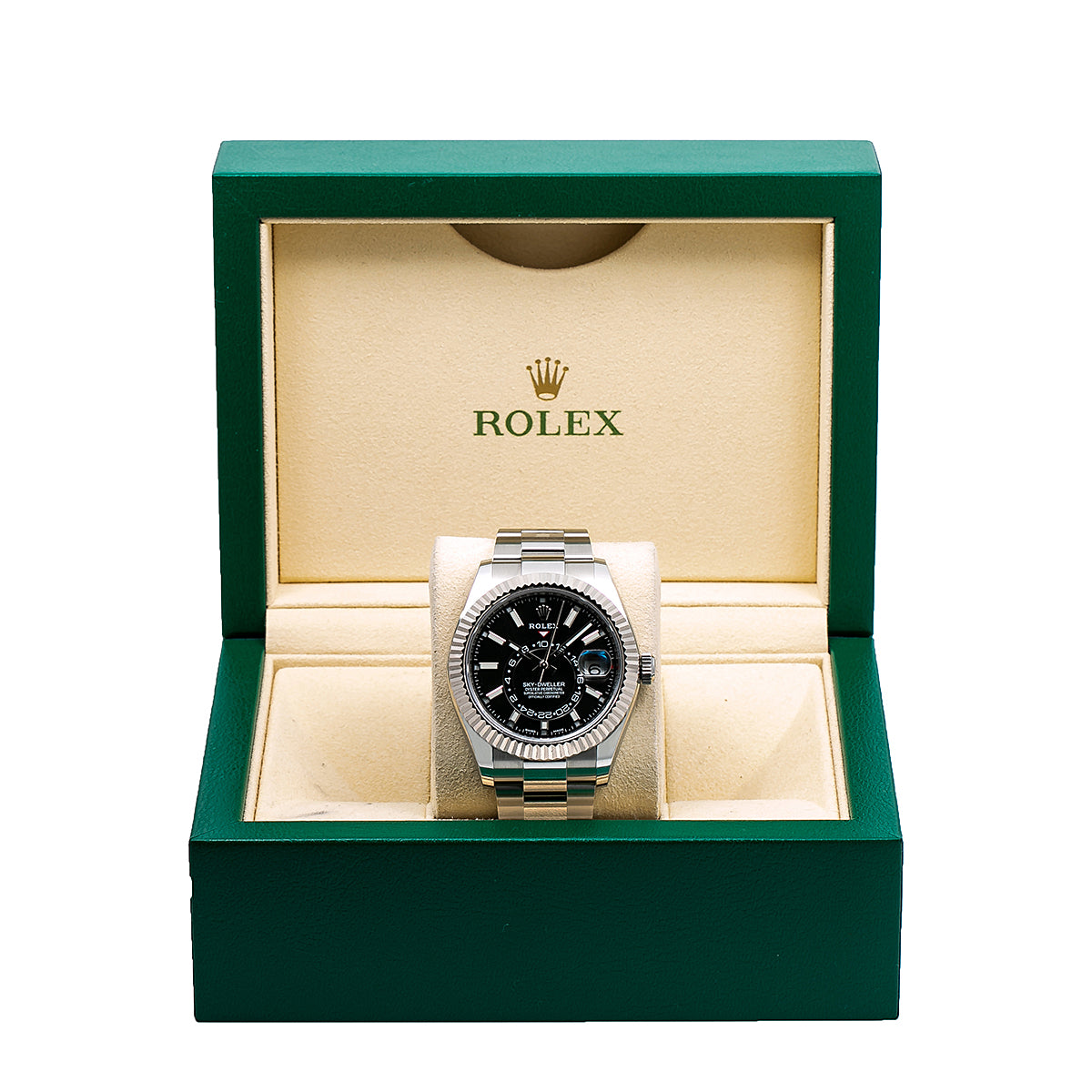 Rolex Sky Dweller Stainless Steel Oyster Bracelet Black Dial 326934-Rolex-JD Watches NY